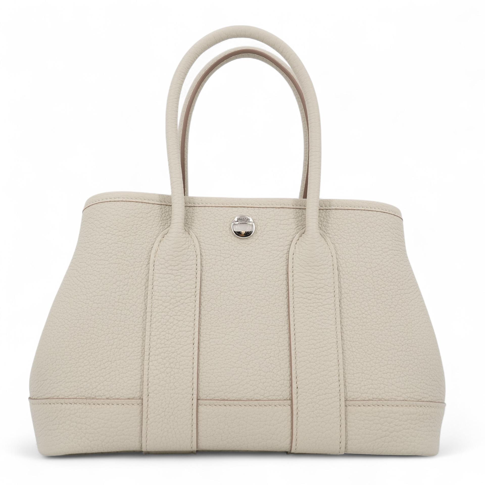Brand New ( Rank N ) HERMÈS Neo Garden Party 23 Beton (8L) Negonda Palladium hardware W (2024) - 1