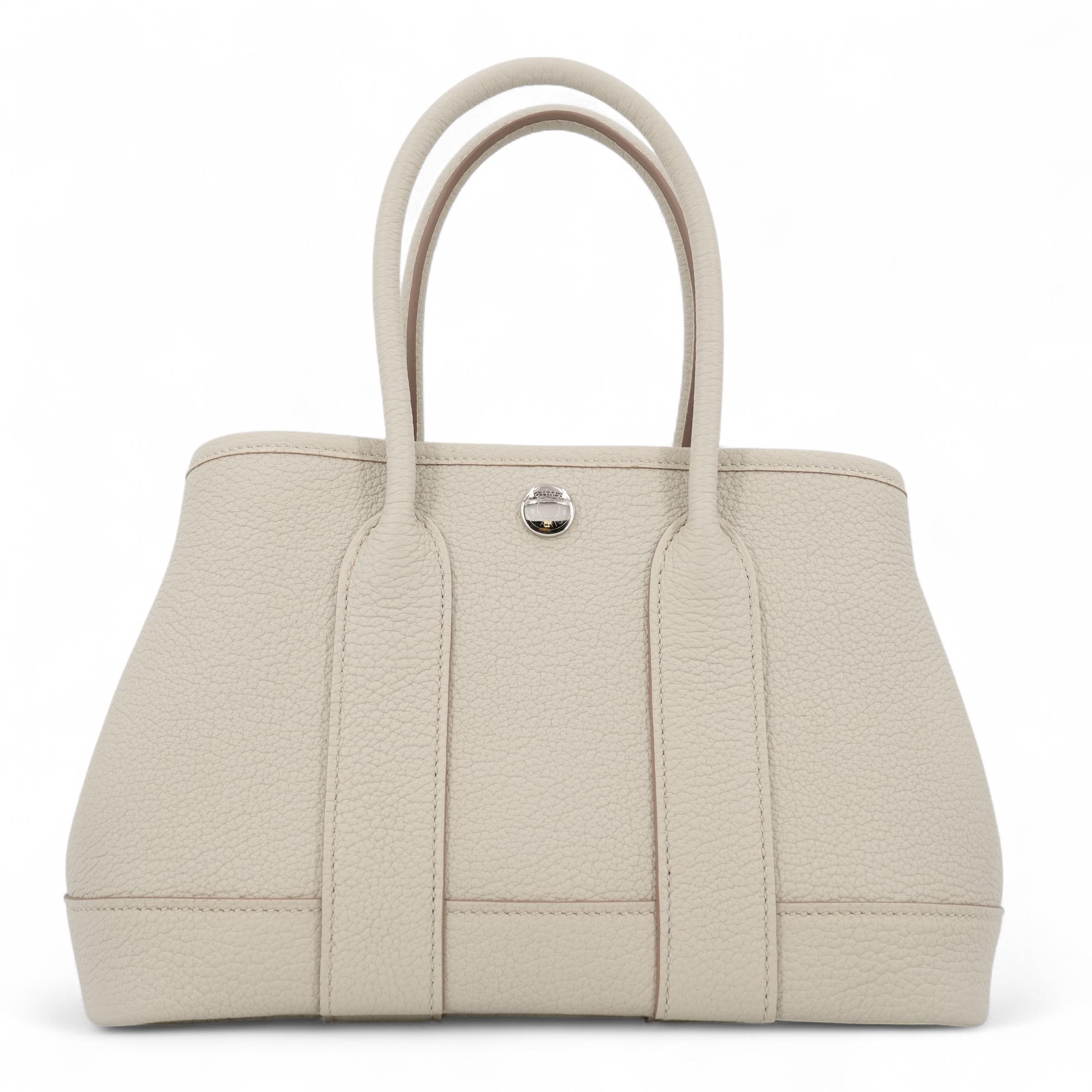 Brand New ( Rank N ) HERMÈS Neo Garden Party 23 Beton (8L) Negonda Palladium hardware W (2024) - 1