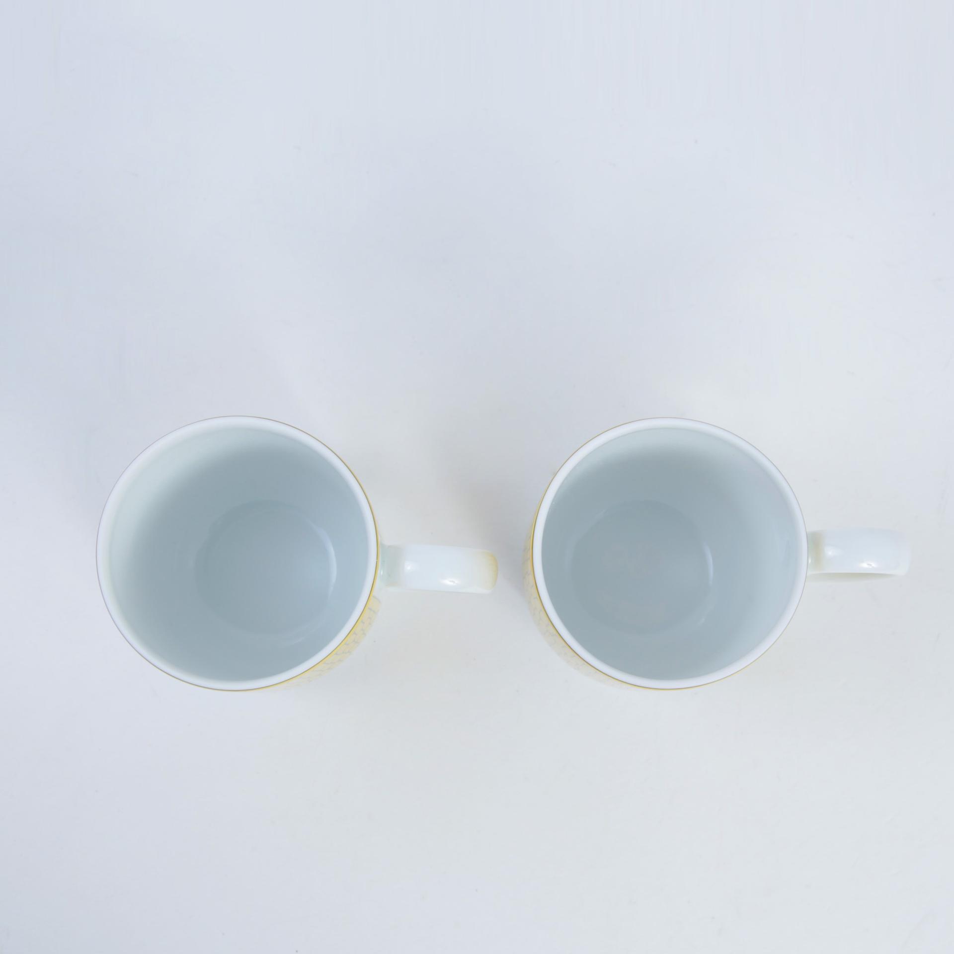 全新 HERMÈS 愛馬仕 Soleil d’Hermès coffee cup and saucer 黄色 陶器 - 4