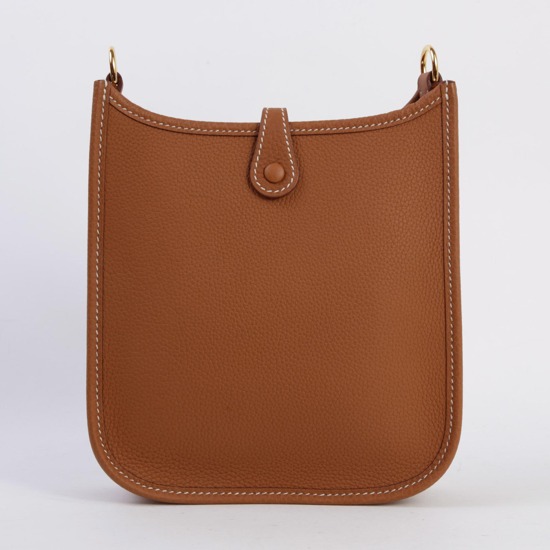 Unused ( Rank NS )  HERMÈS  Mini Evelyne 16 Amazone 112cm Gold (37) Taurillon Maurice Gold hardware Z (2021) - 2
