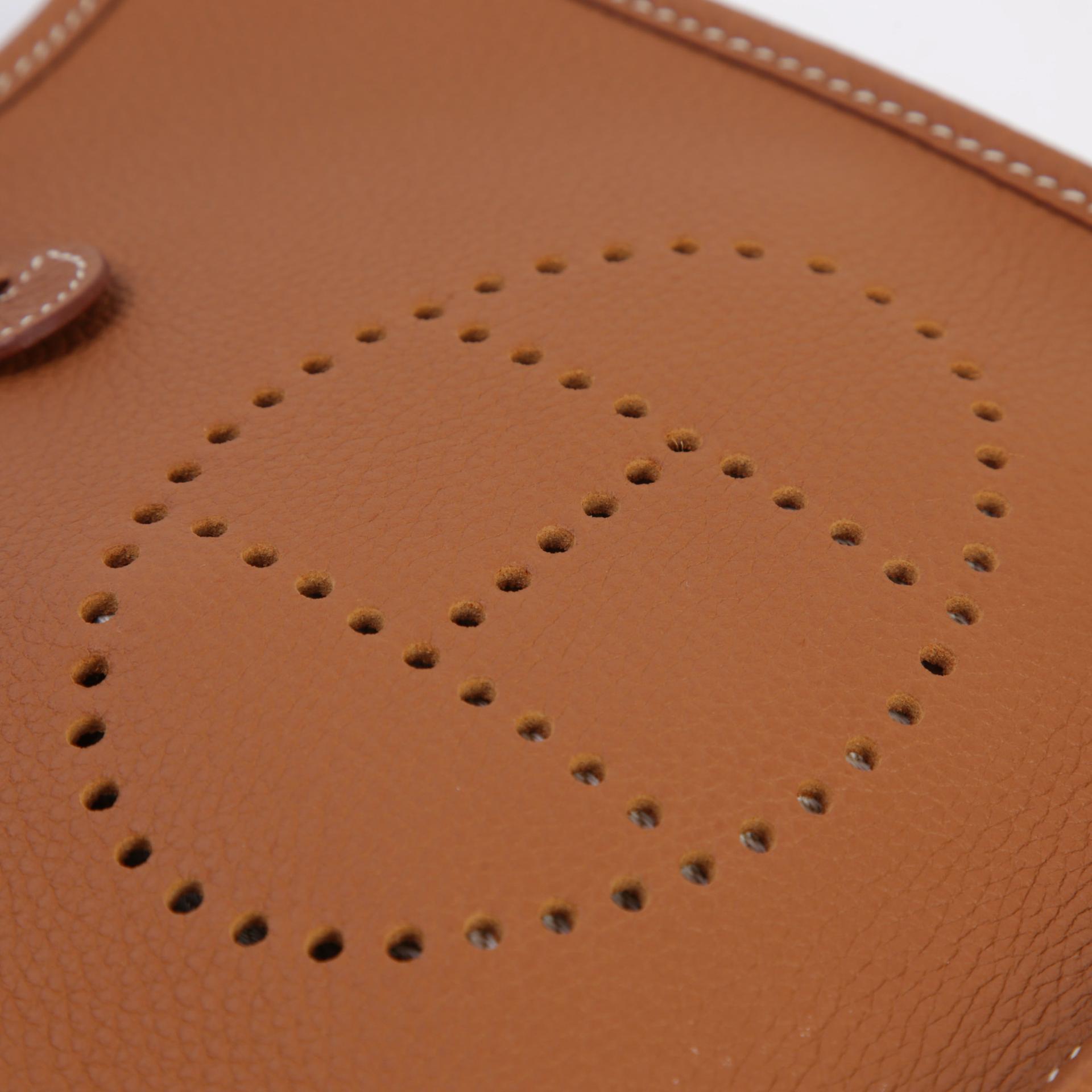 Unused ( Rank NS )  HERMÈS  Mini Evelyne 16 Amazone 112cm Gold (37) Taurillon Maurice Gold hardware Z (2021) - 3