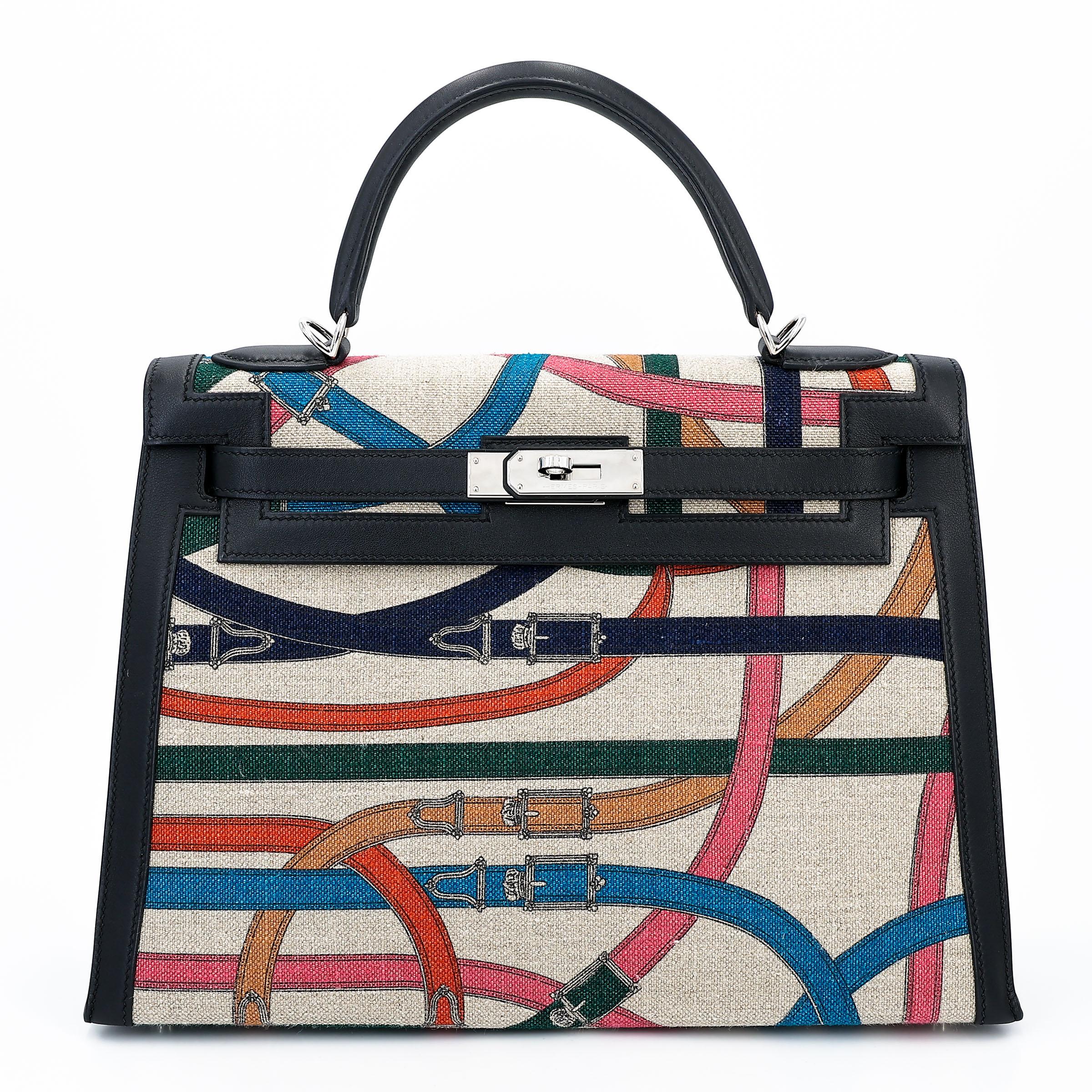Kelly 32 Cavalcadour Toile de Camp  Black (89)