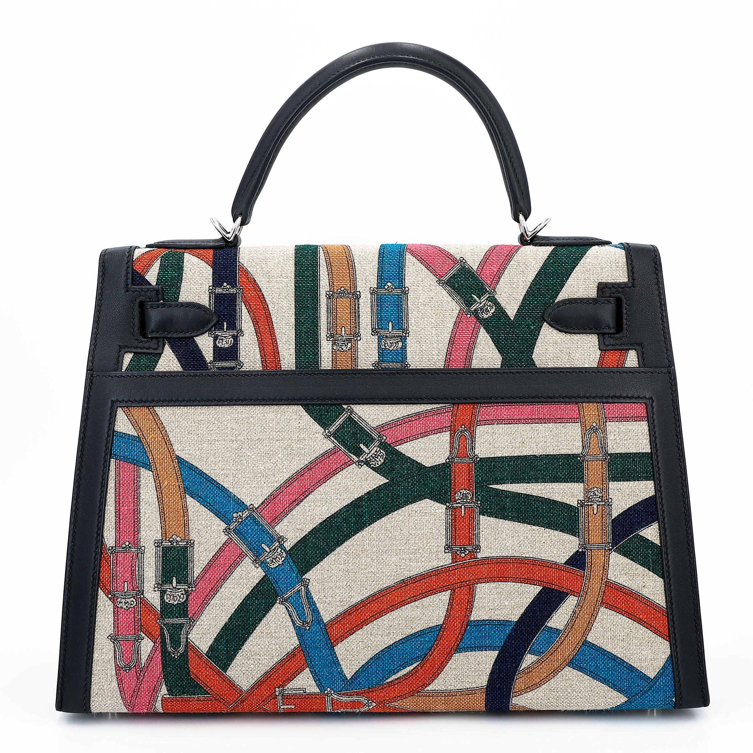Kelly 32 Cavalcadour Toile de Camp  Black (89)
