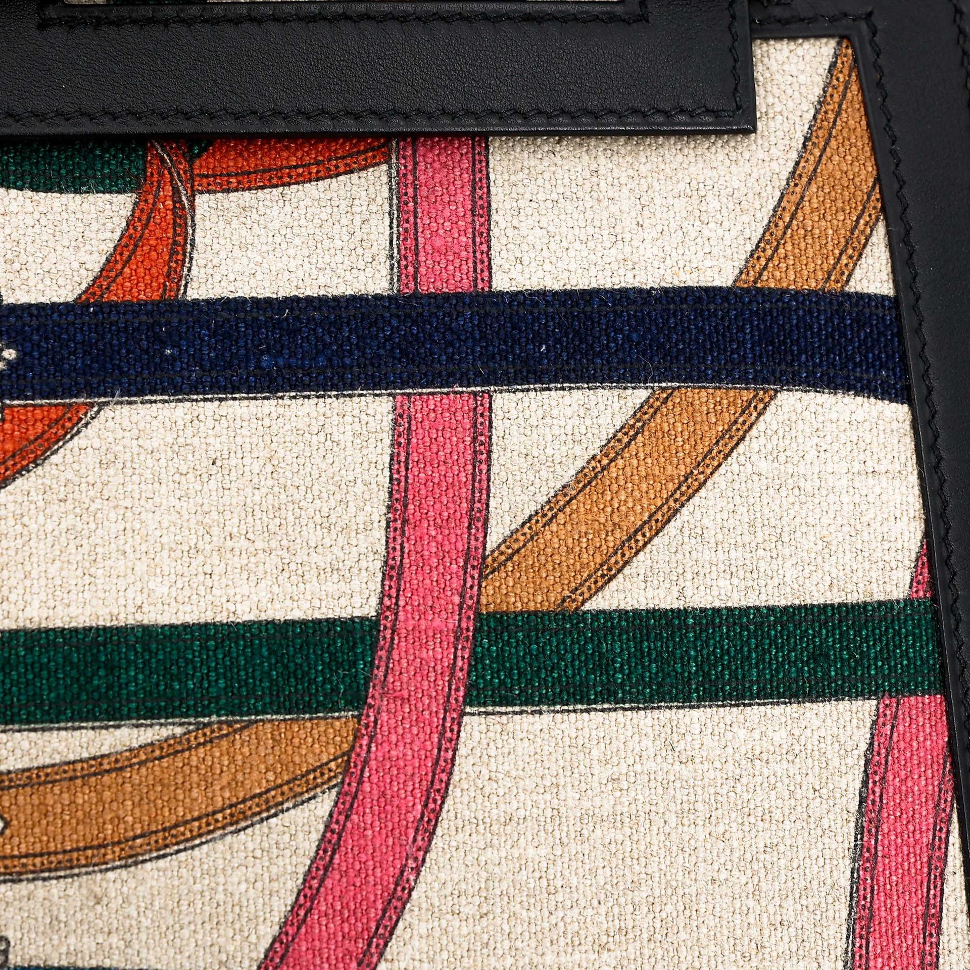 Very Good ( Rank A) HERMÈS Limited Edition Kelly 32 Cavalcadour Toile de Camp  Black (89) Toile Camp canvas Swift Palladium hardware A (2017) - 10