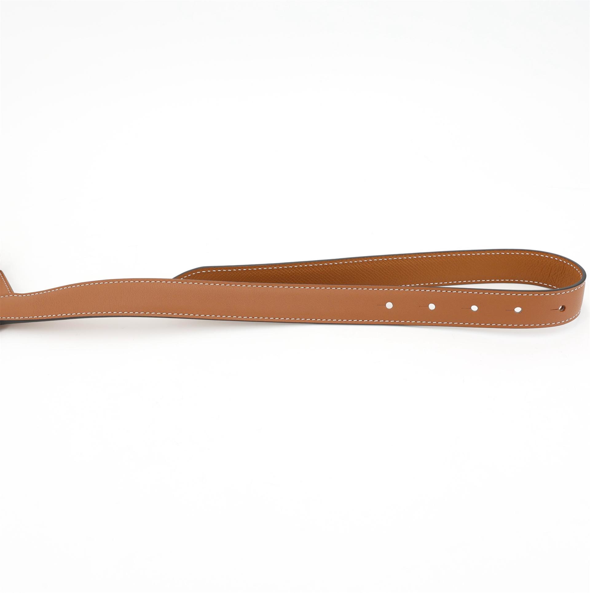 Unused ( Rank NS ) HERMÈS Elan Pocket 24 belt Gold (37) Swift Gold hardware B (2023) - 11