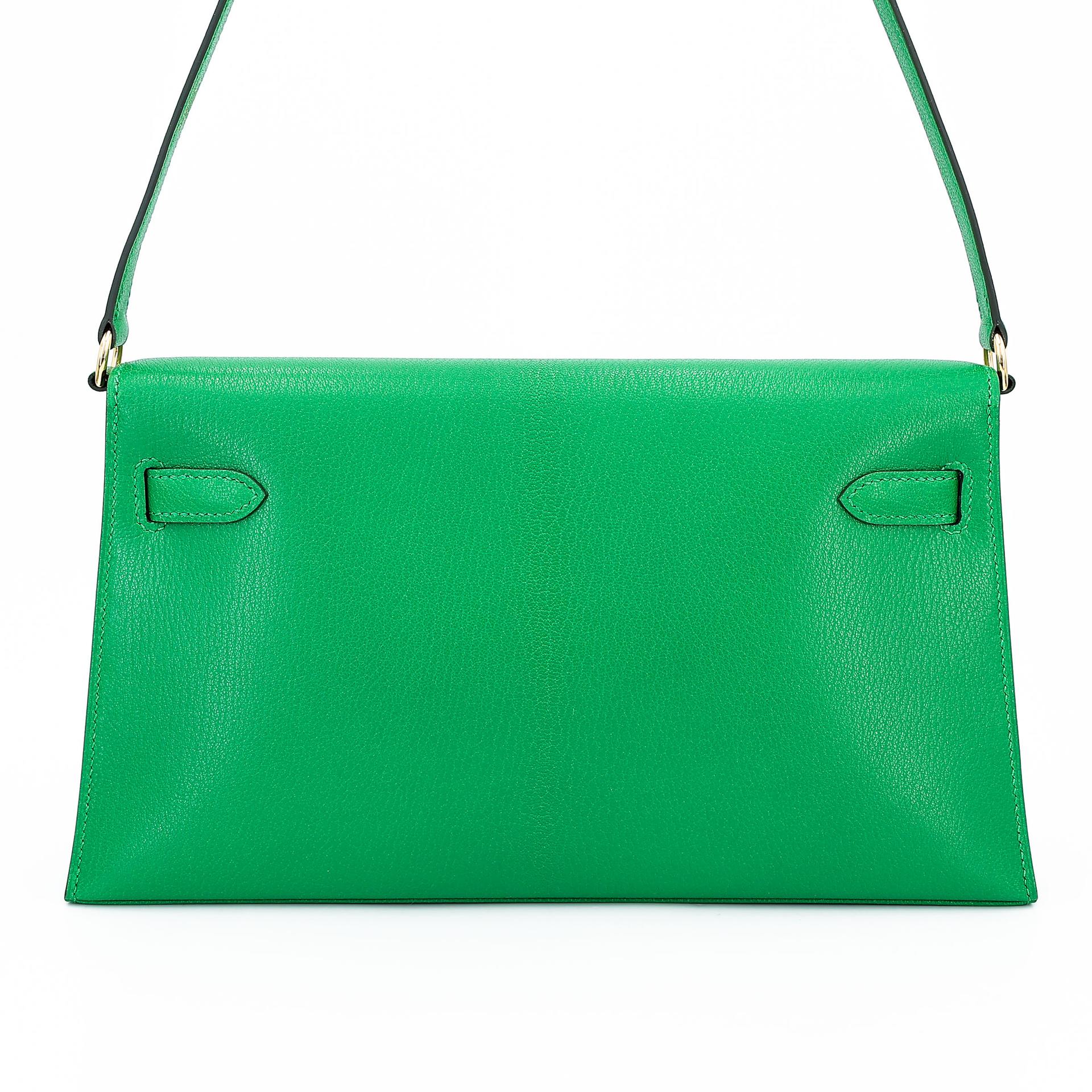 ランク N 新品  HERMÈS エルメス  ケリーエラン バンブー (1K) シェーブル ゴールド金具 W刻印 - 2