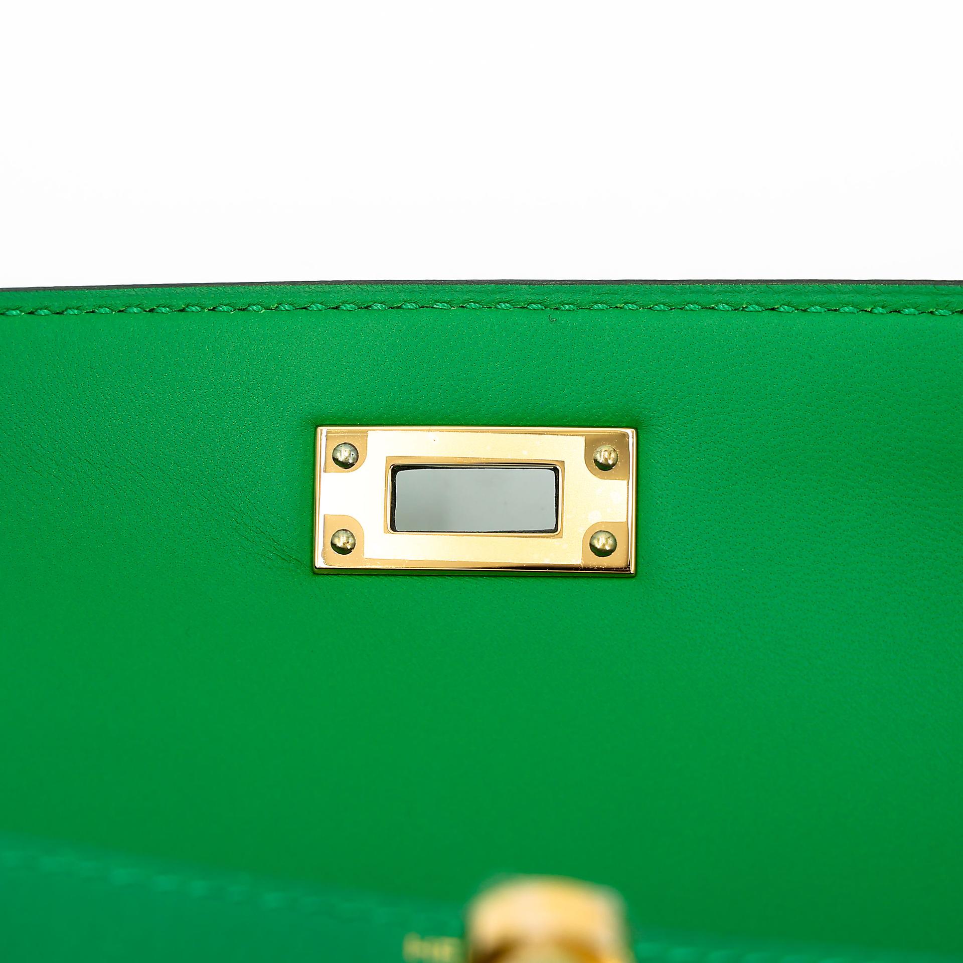 ランク N 新品  HERMÈS エルメス  ケリーエラン バンブー (1K) シェーブル ゴールド金具 W刻印 - 12
