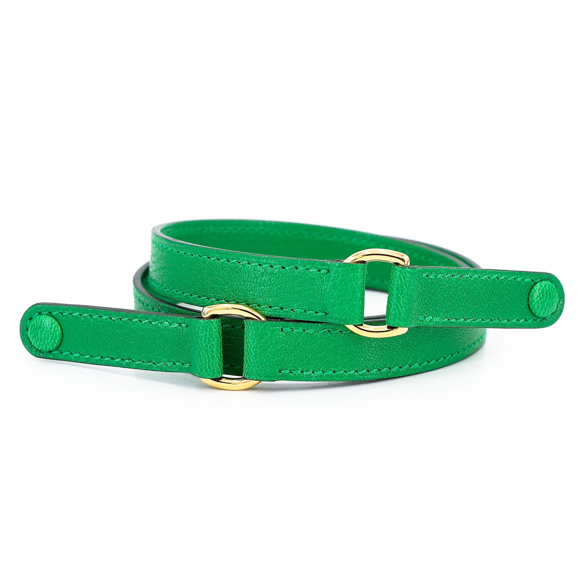 ランク N 新品  HERMÈS エルメス  ケリーエラン バンブー (1K) シェーブル ゴールド金具 W刻印 - 19