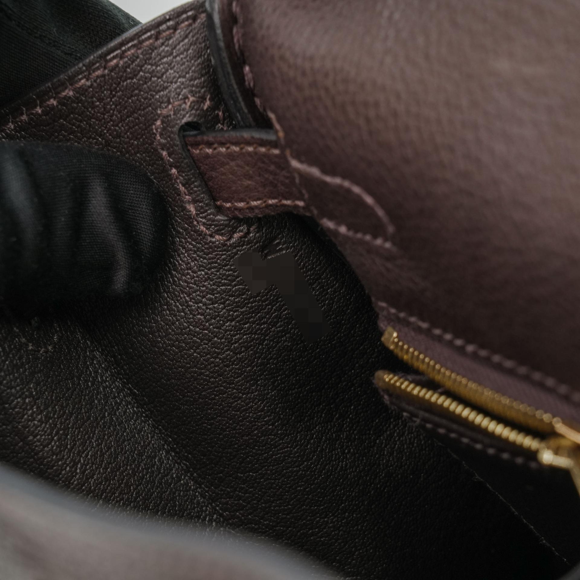 全新 HERMÈS 愛馬仕 Kelly 25 2條肩帶 46 烏木色 Ebene Barenia 馬鞍皮 金扣 W刻 2024年 - 15
