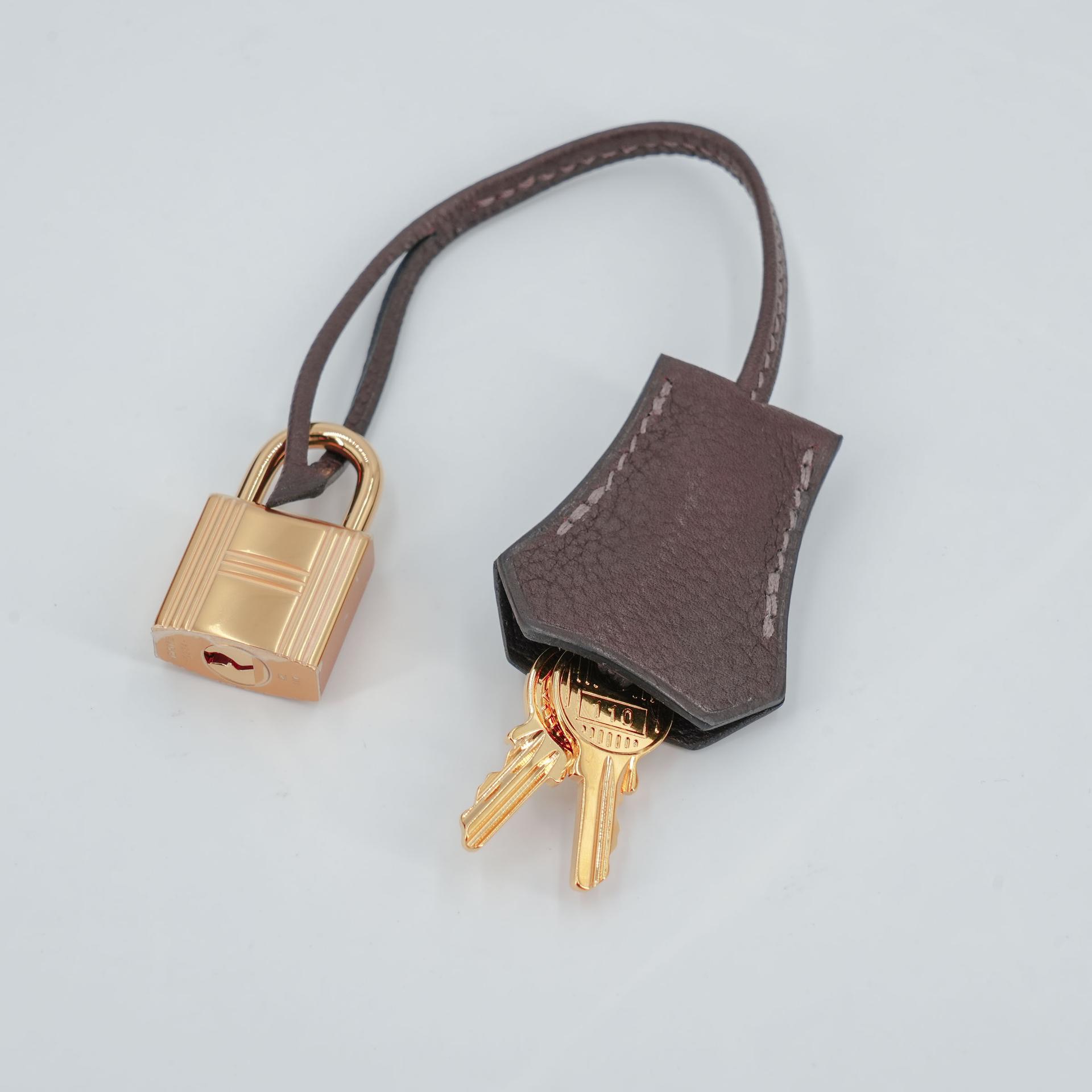 全新 HERMÈS 愛馬仕 Kelly 25 2條肩帶 46 烏木色 Ebene Barenia 馬鞍皮 金扣 W刻 2024年 - 16