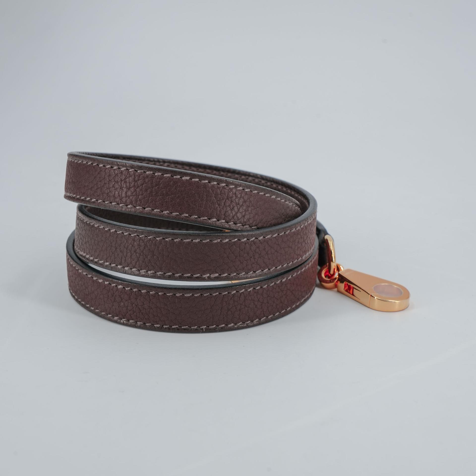 全新 HERMÈS 愛馬仕 Kelly 25 2條肩帶 46 烏木色 Ebene Barenia 馬鞍皮 金扣 W刻 2024年 - 19