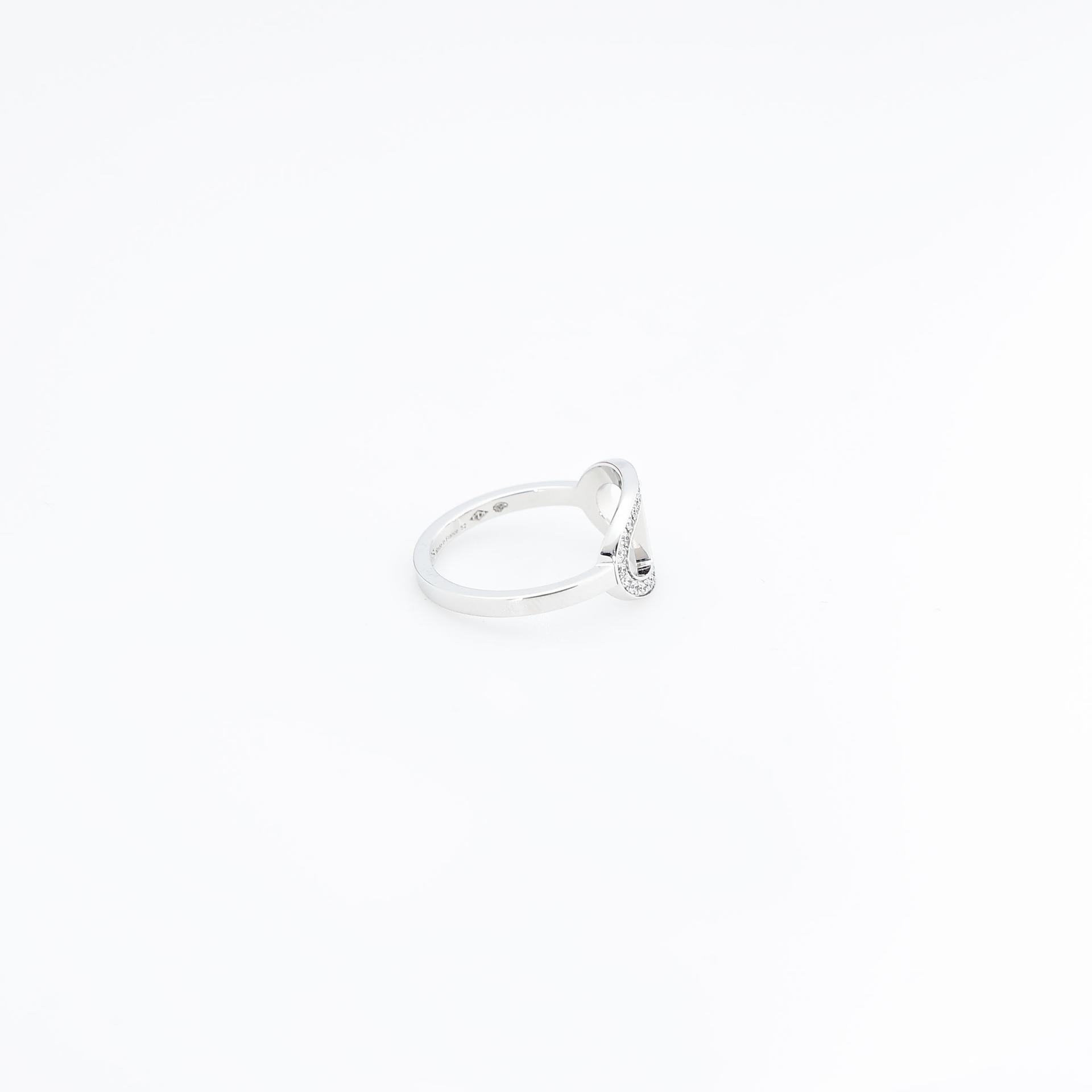 Brand New ( Rank N ) HERMÈS Chaine d'ancre Contour Ring  Platinum 18K White Gold - 6