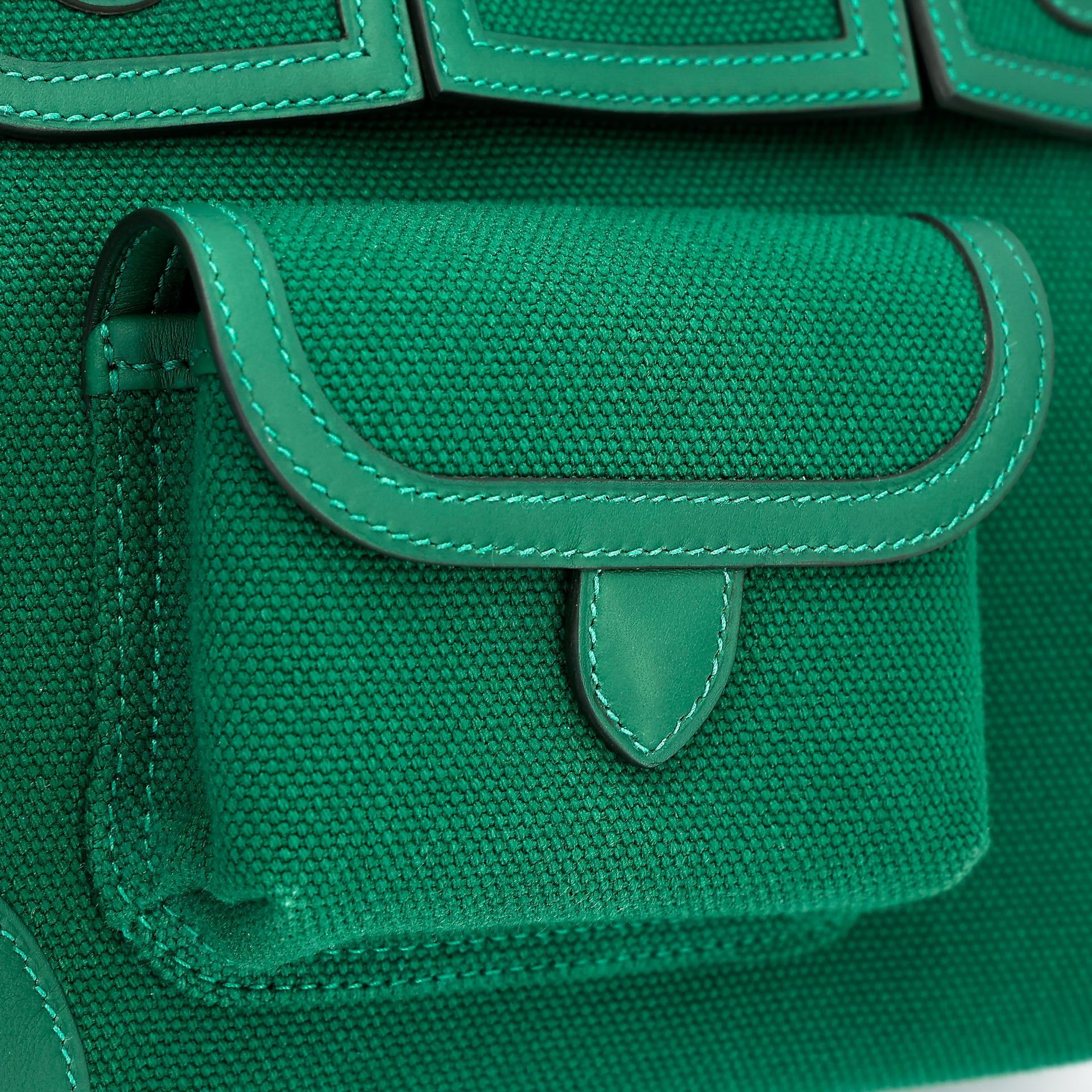 Brand New ( Rank N ) HERMÈS Limited Edition Birkin Cargo 25 Vert Moyen (65) Swift Canvas Palladium hardware K (2025) - 11