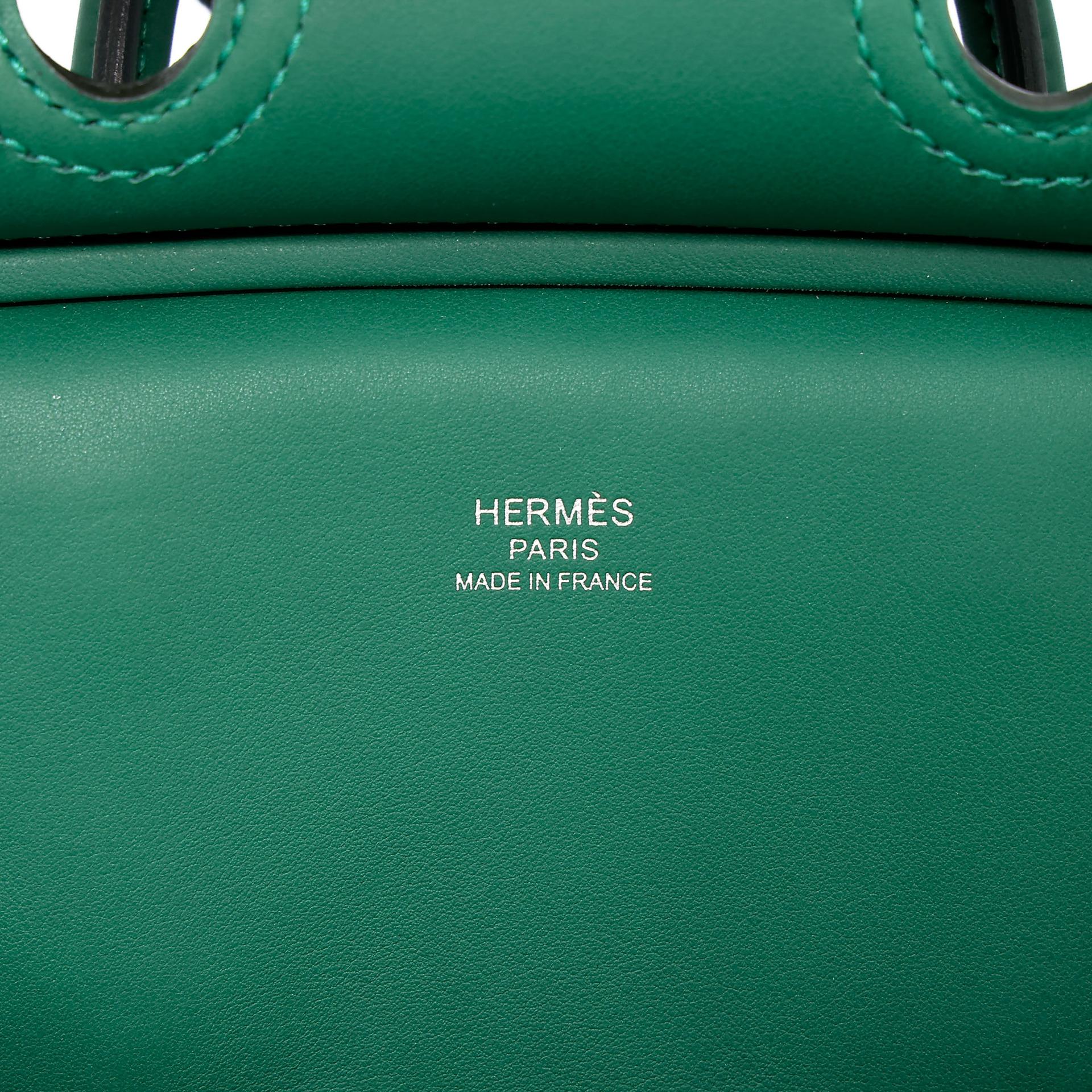 Brand New ( Rank N ) HERMÈS Limited Edition Birkin Cargo 25 Vert Moyen (65) Swift Canvas Palladium hardware K (2025) - 21