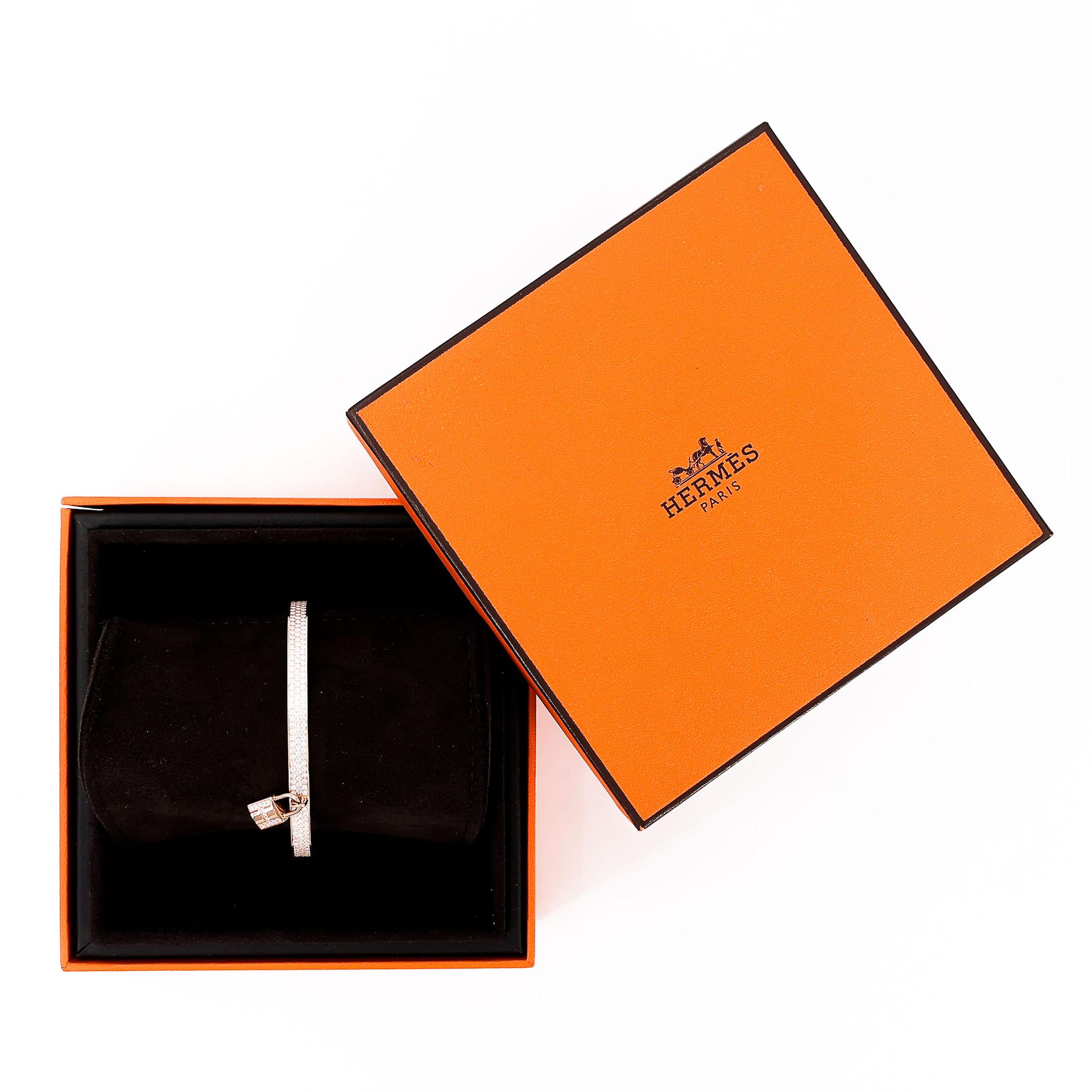 Brand New ( Rank N ) HERMÈS Kelly Clochette Bracelet PM Rose Gold Diamond 18K Rose Gold Rose Gold hardware - 7