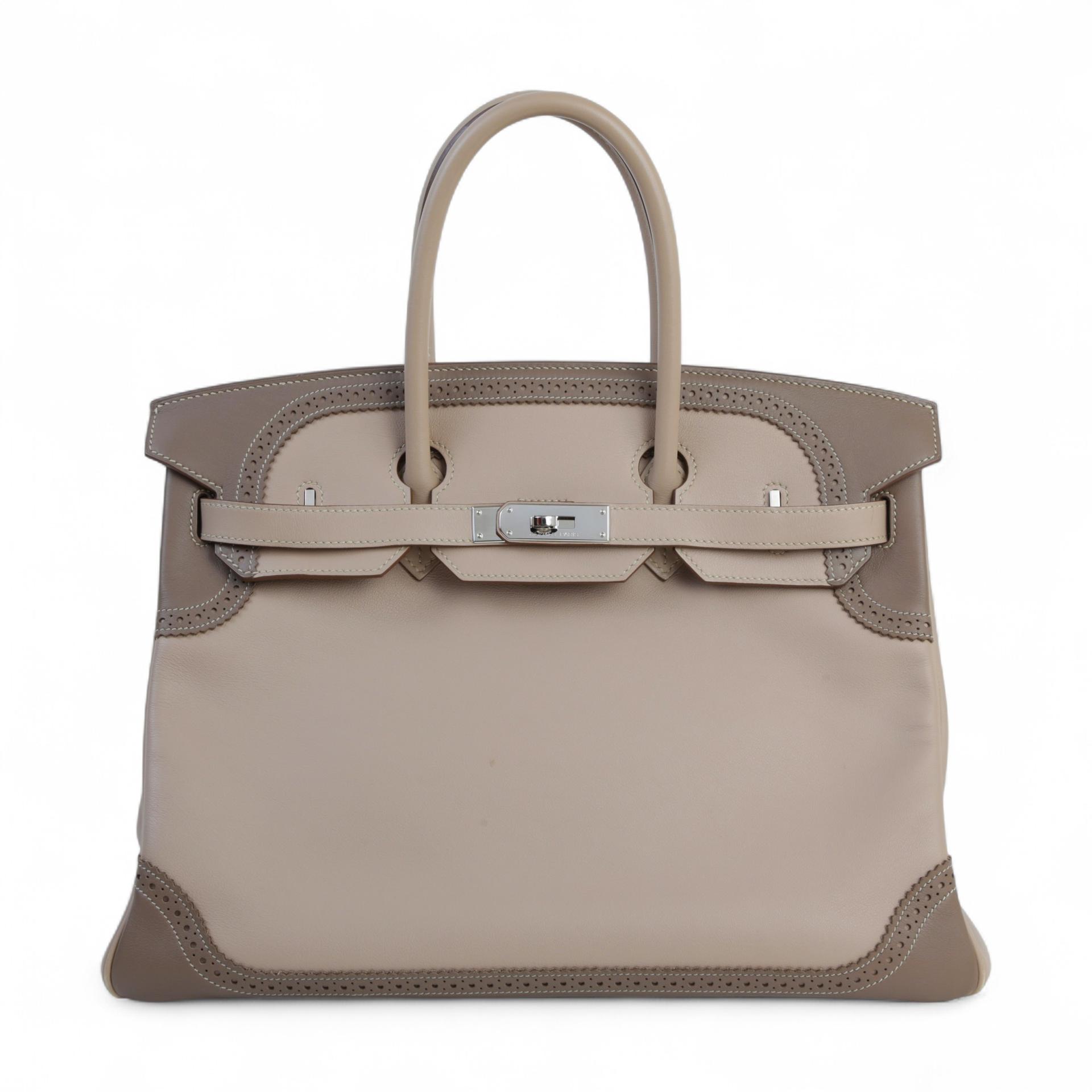 Birkin Ghillies 35 1F 钻石灰Argile 18 大象灰Etoupe | GINZA XIAOMA