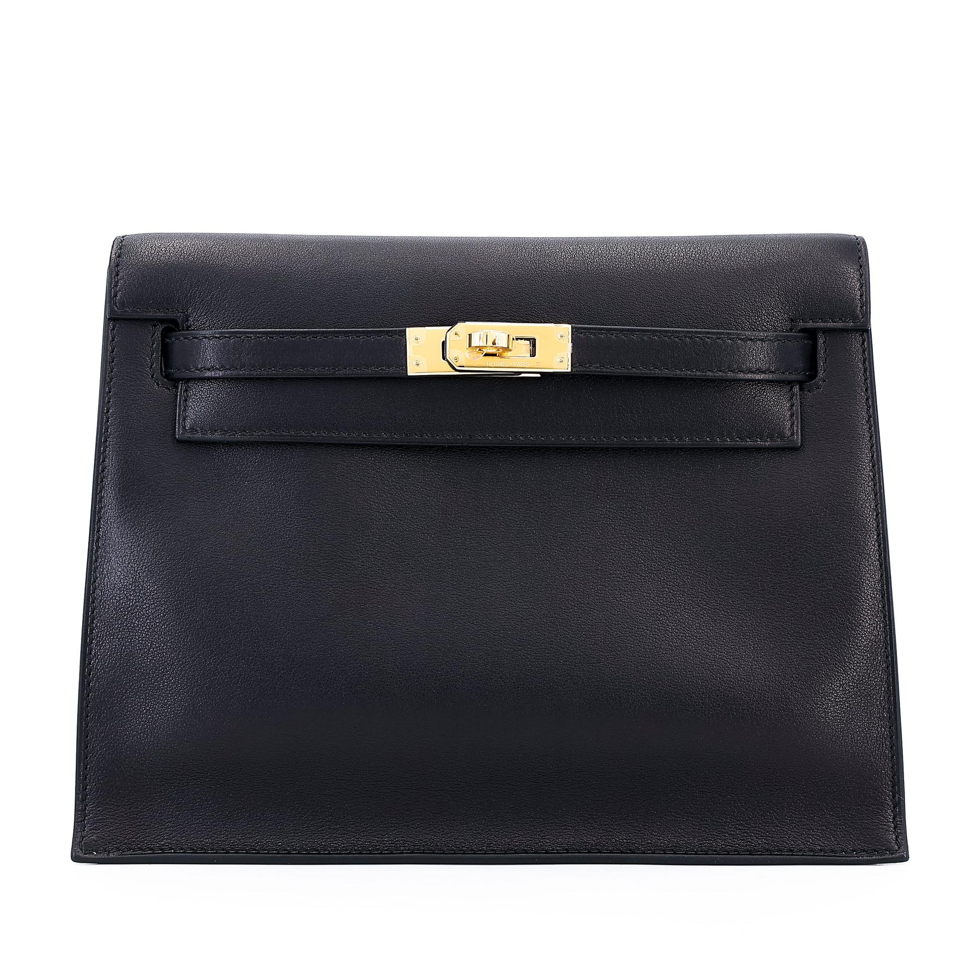 Brand New ( Rank N )  HERMÈS  Kelly Danse Black (89) Volupto calfskin Gold hardware K (2025) - 1