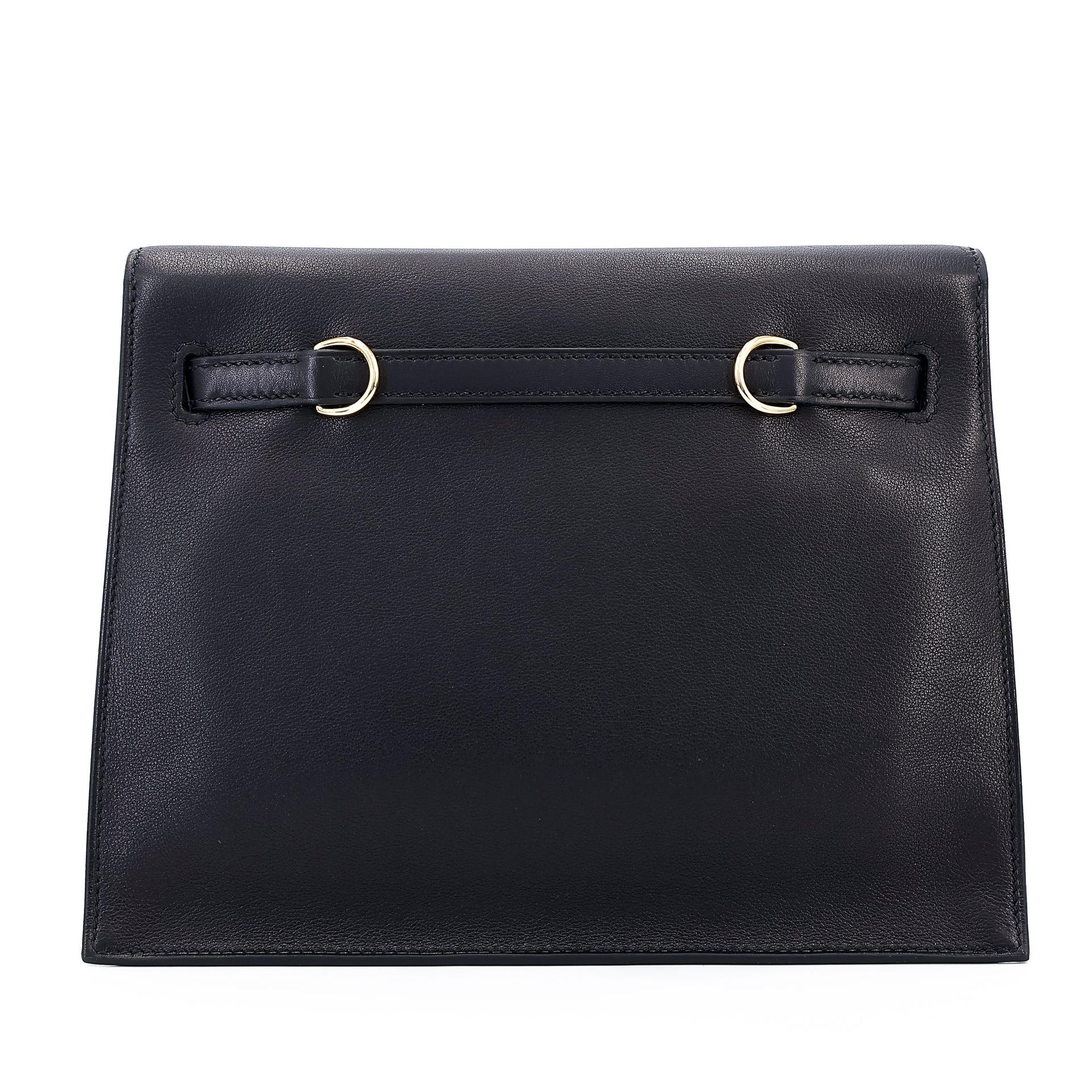 Brand New ( Rank N )  HERMÈS  Kelly Danse Black (89) Volupto calfskin Gold hardware K (2025) - 2