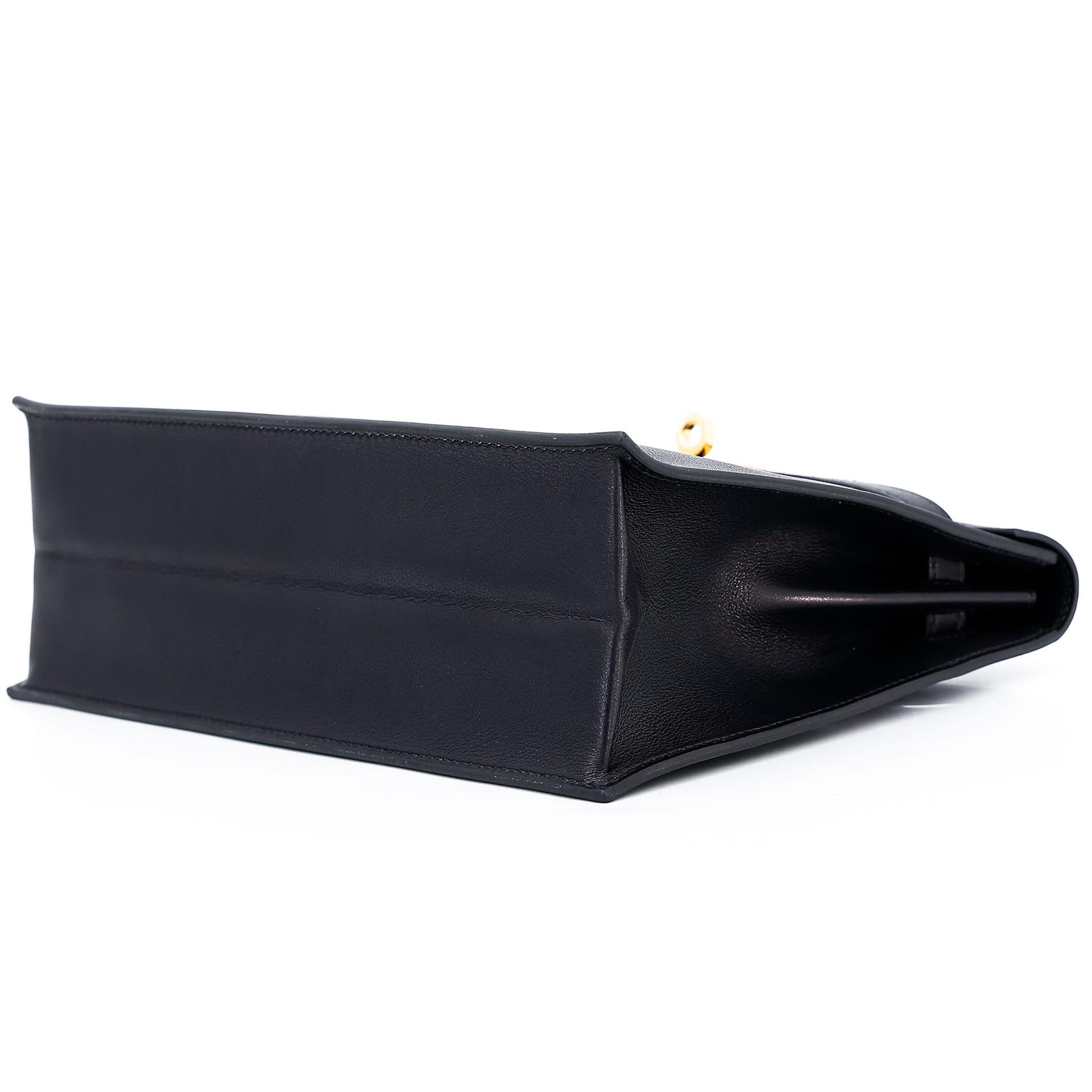 Brand New ( Rank N )  HERMÈS  Kelly Danse Black (89) Volupto calfskin Gold hardware K (2025) - 3