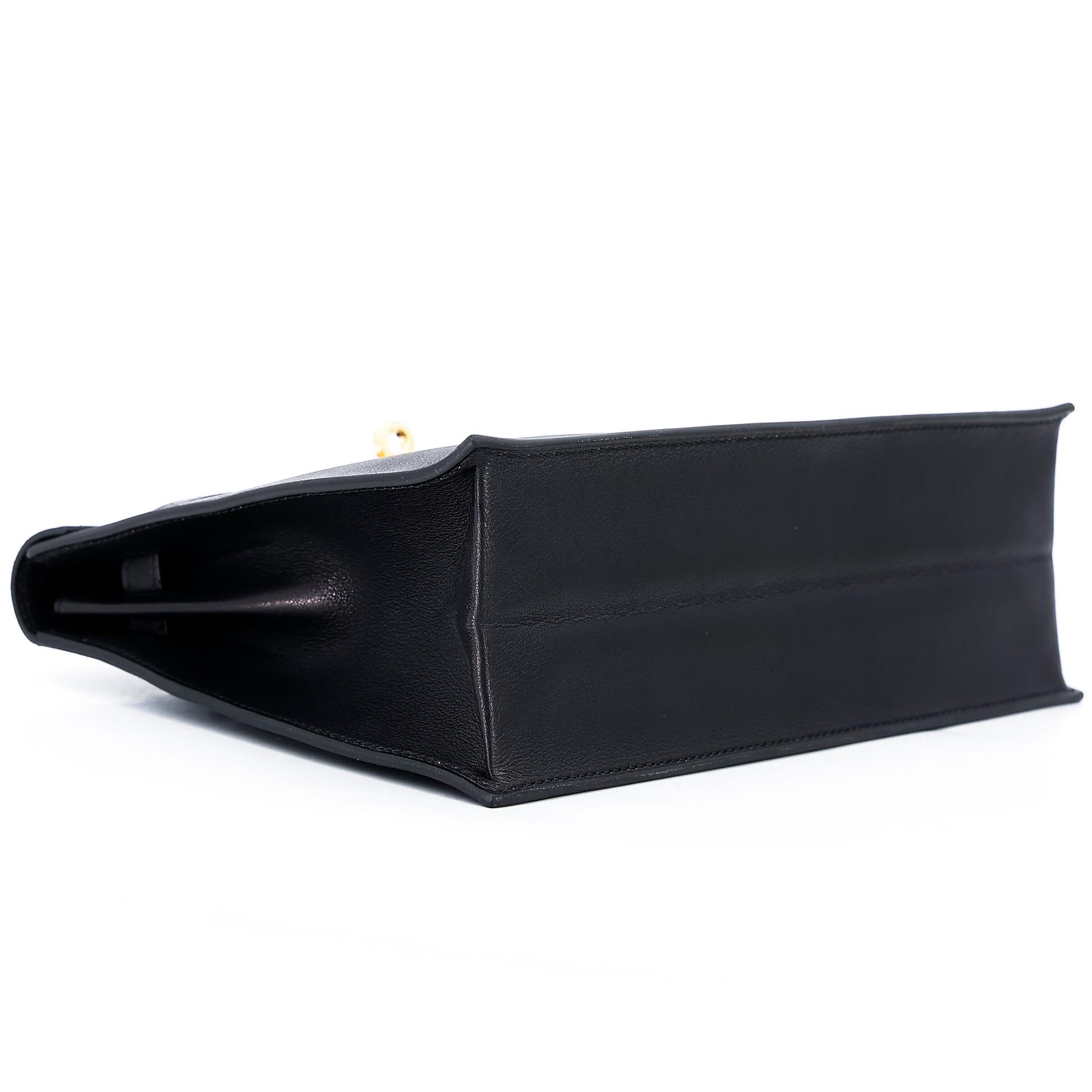 Brand New ( Rank N )  HERMÈS  Kelly Danse Black (89) Volupto calfskin Gold hardware K (2025) - 4