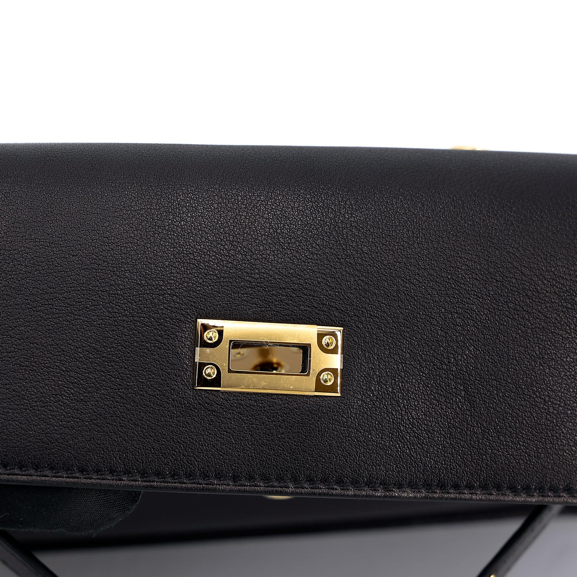Brand New ( Rank N )  HERMÈS  Kelly Danse Black (89) Volupto calfskin Gold hardware K (2025) - 11