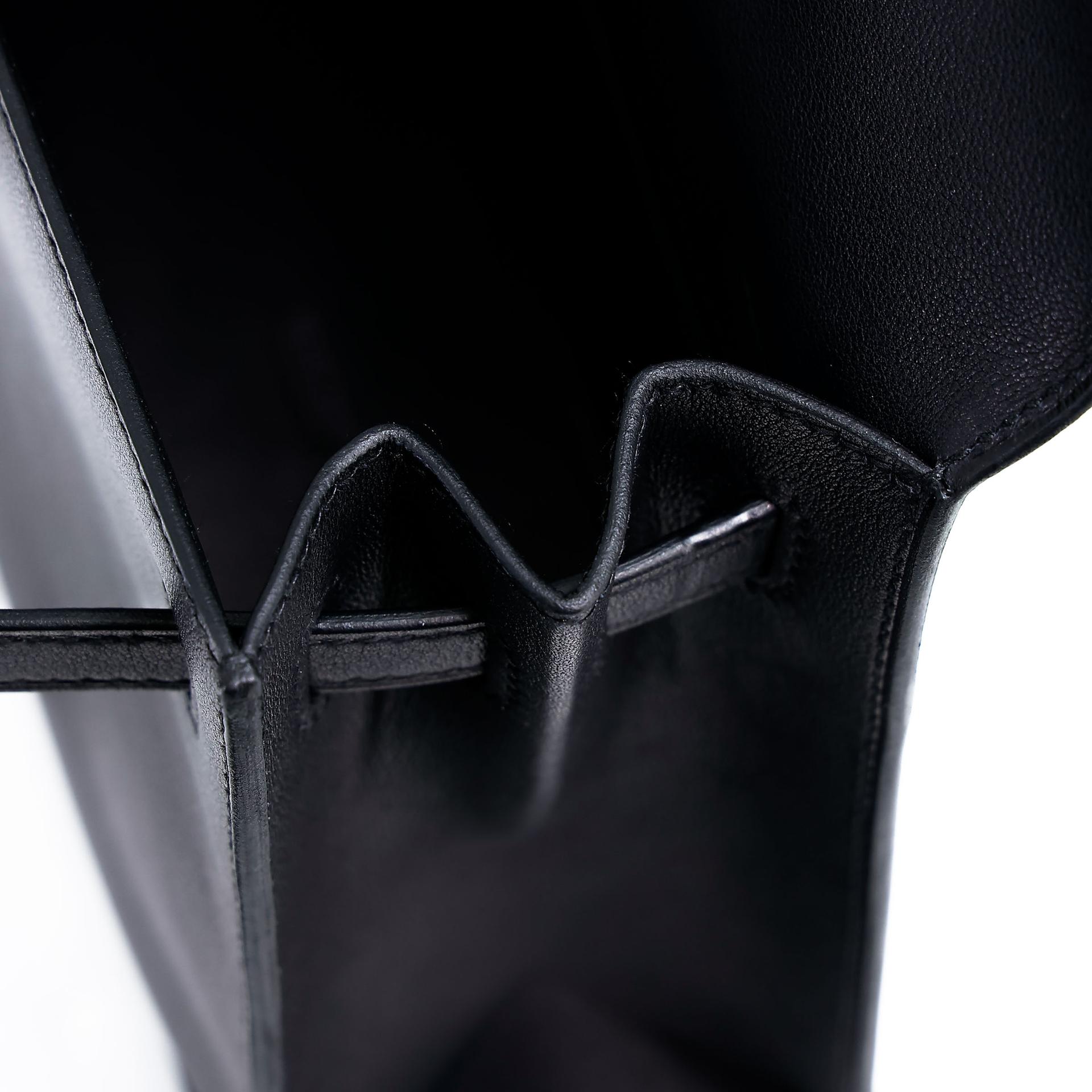 Brand New ( Rank N )  HERMÈS  Kelly Danse Black (89) Volupto calfskin Gold hardware K (2025) - 16