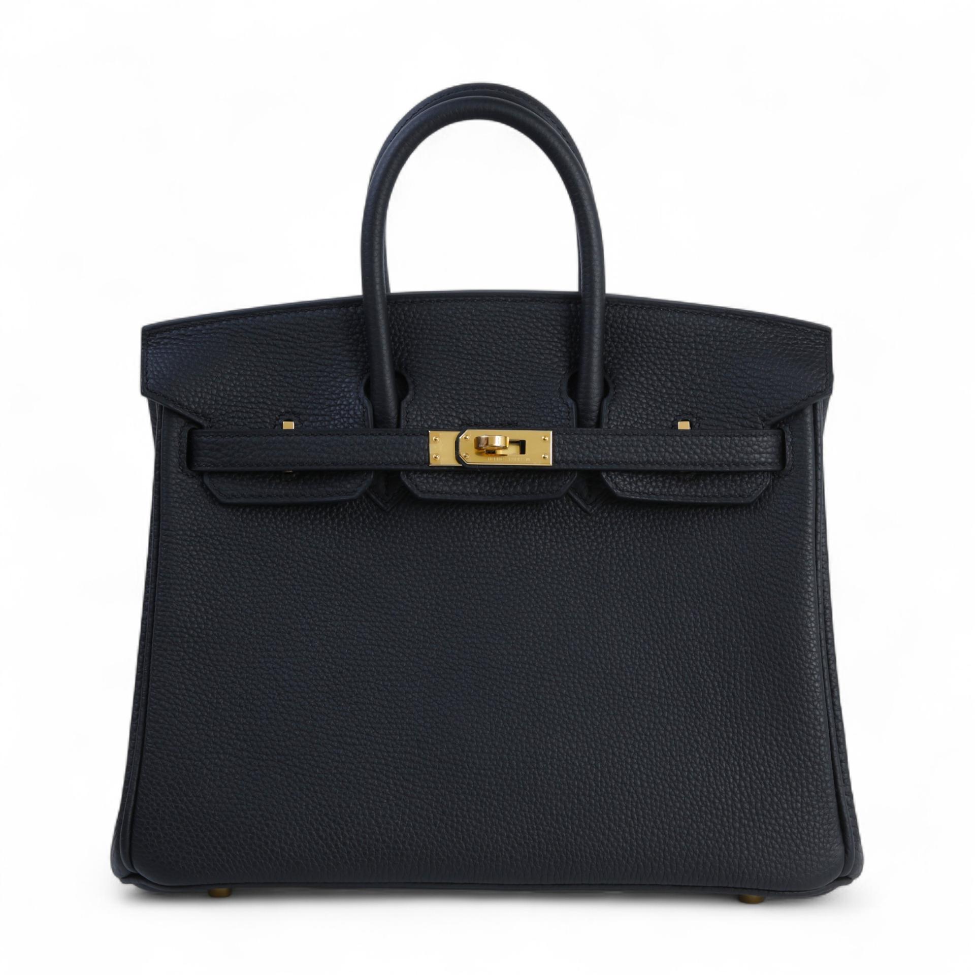 Brand New ( Rank N )  HERMÈS  Birkin 25 Black (89) Togo Gold hardware K (2025) - 1