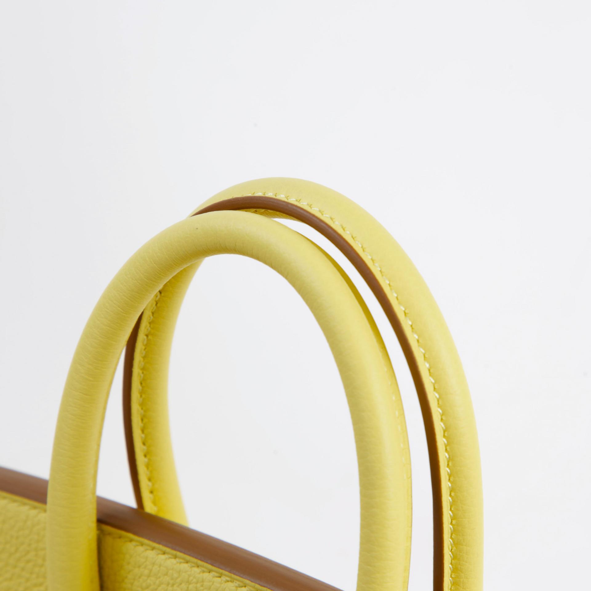 Brand New ( Rank N )  HERMÈS  Birkin 25 Jaune Poussin (1Z) Togo Palladium hardware W (2024) - 3