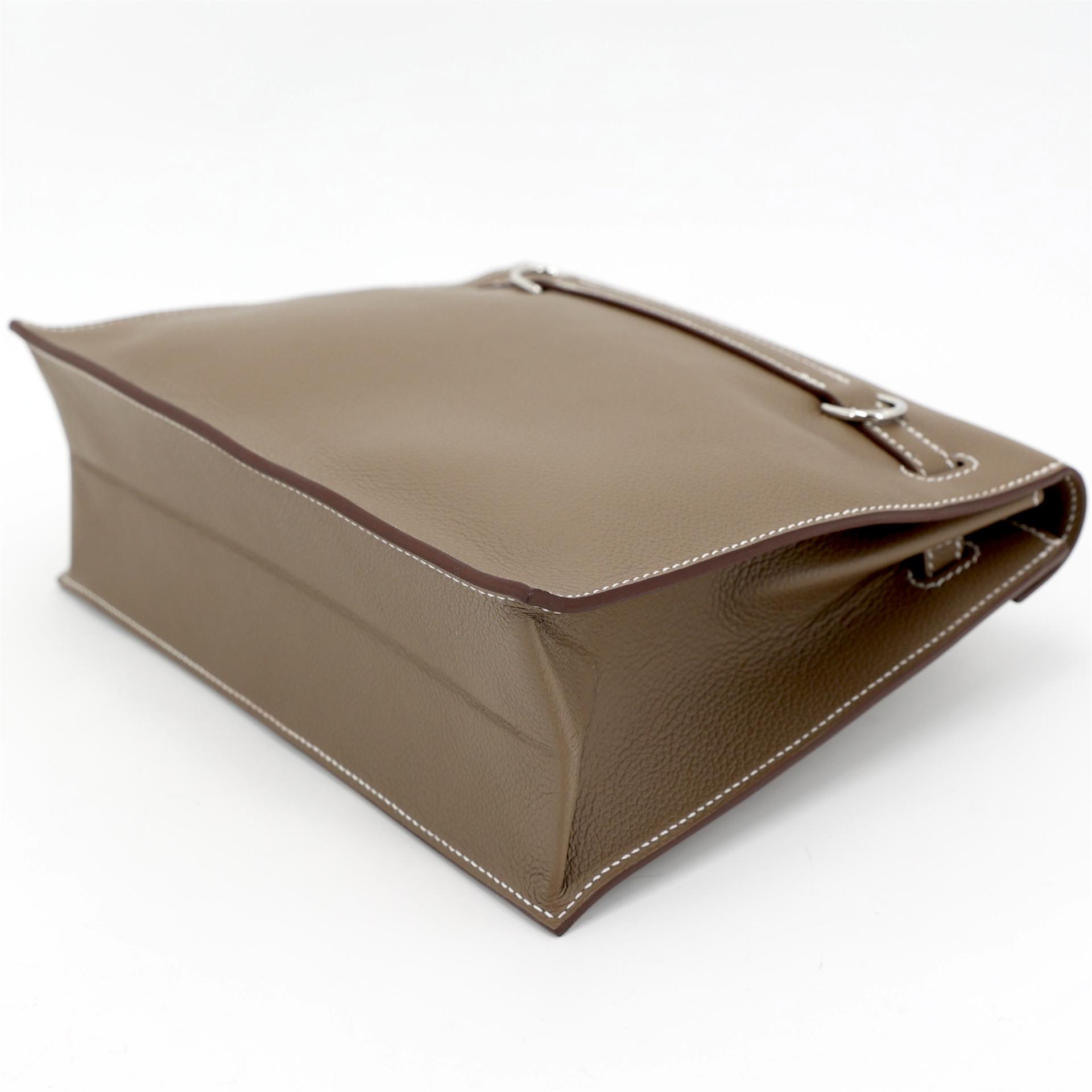 Brand New ( Rank N ) HERMÈS Kelly Danse Etoupe (18) Evercolor Palladium hardware K (2025) - 7