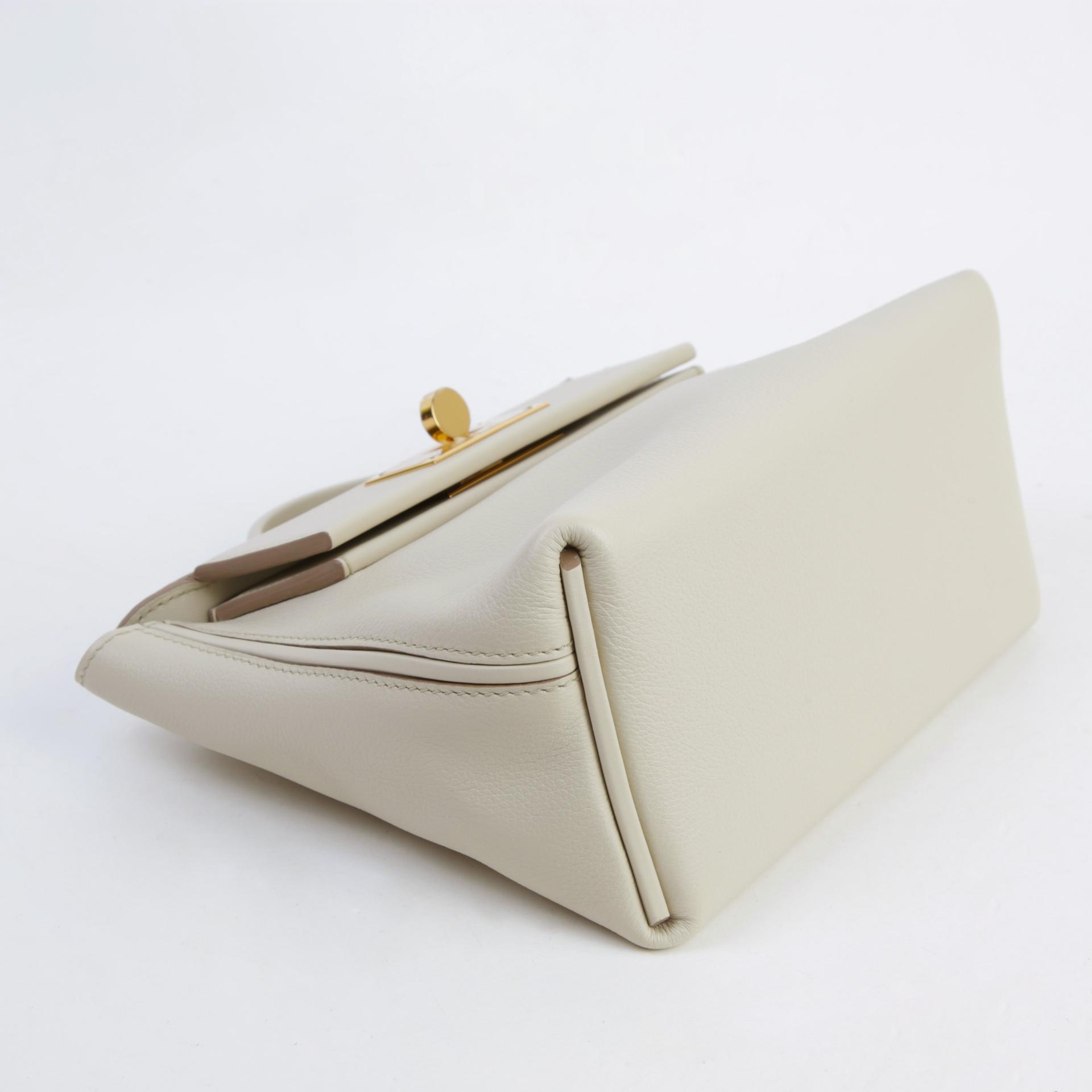 Brand New ( Rank N )  HERMÈS  24/24 - 21 mini Beton (8L) Evercolor Swift Gold hardware W (2024) - 4