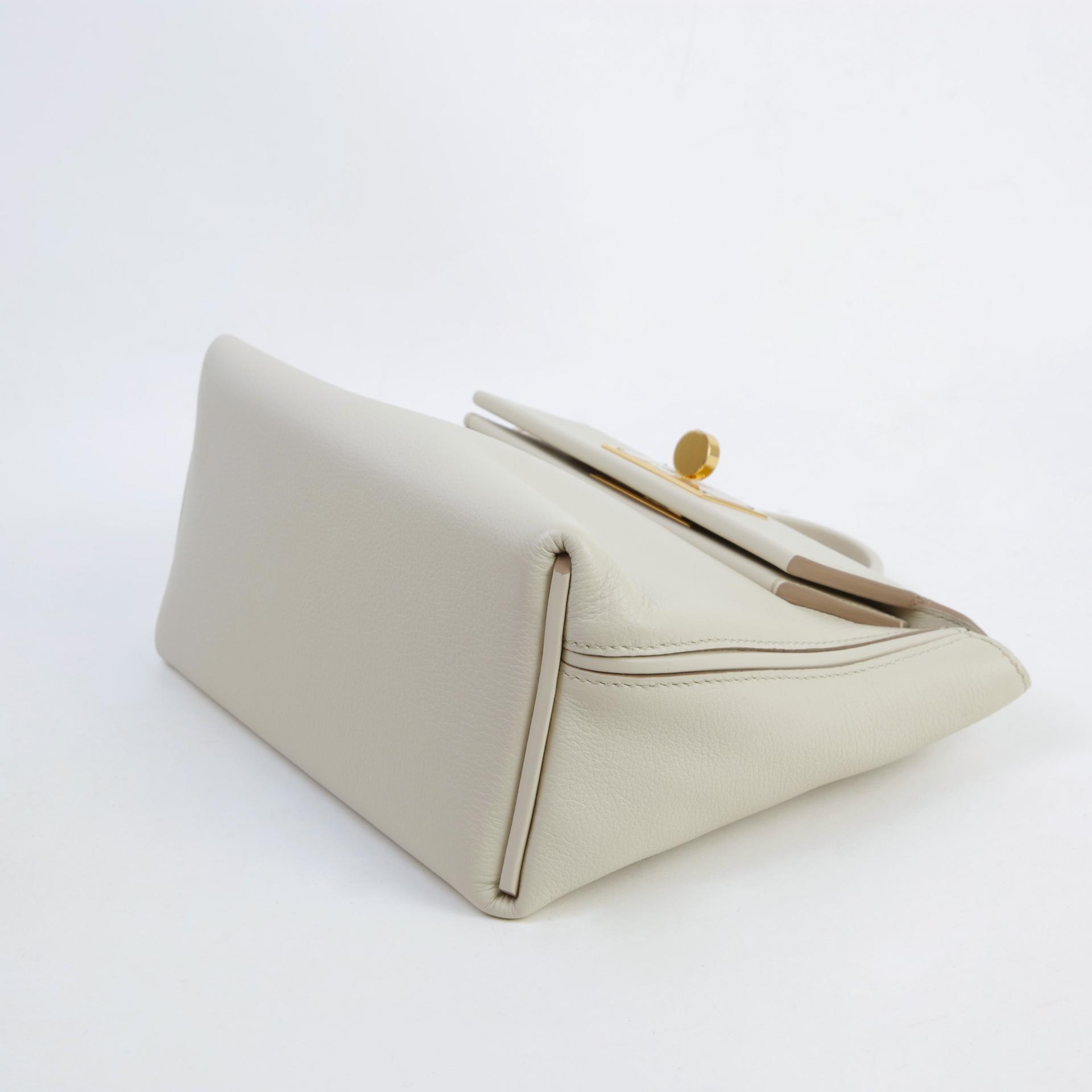 Brand New ( Rank N )  HERMÈS  24/24 - 21 mini Beton (8L) Evercolor Swift Gold hardware W (2024) - 5