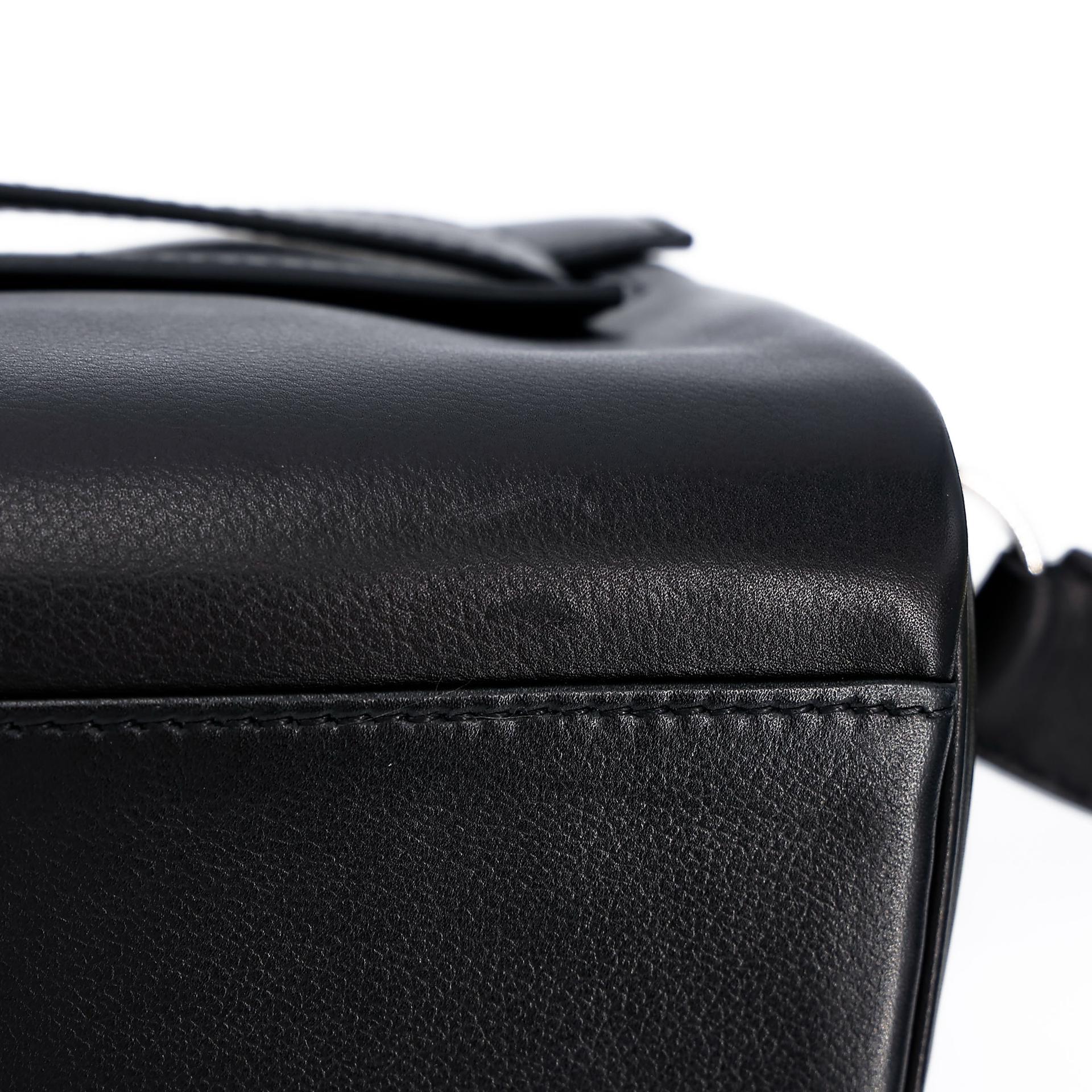 A美品  HERMÈS 爱马仕  Kelly Messenger PM 89 黑色 Noir Evergrain皮 银扣 K刻 2025年 - 20
