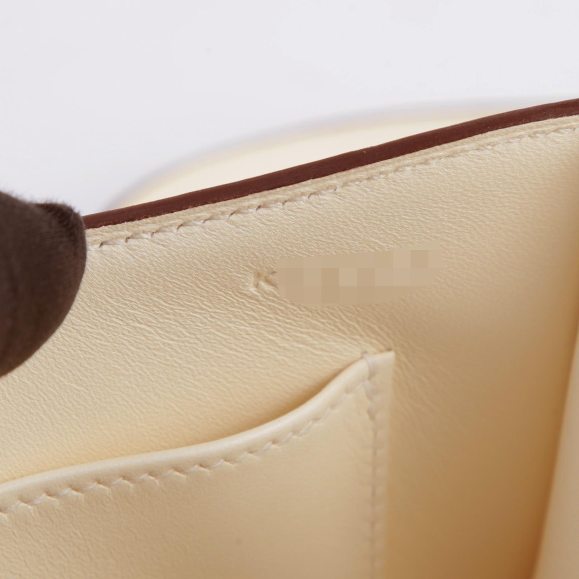Unused ( Rank NS ) HERMÈS Constance Elan 2024 Nata (I2) Ostrich Palladium hardware K (2025) - 14