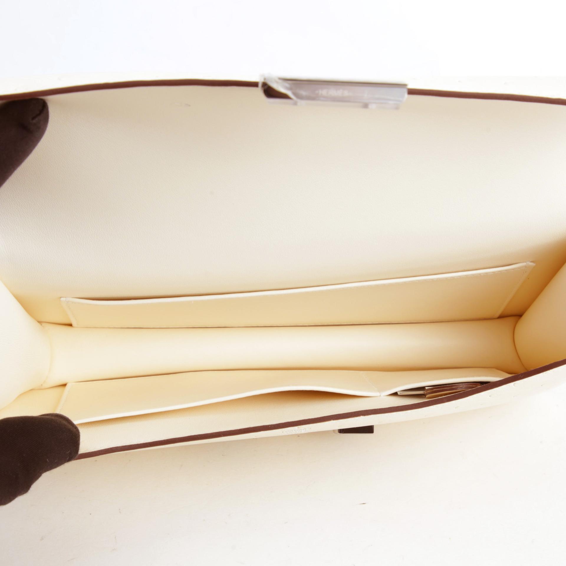 Unused ( Rank NS ) HERMÈS Constance Elan 2024 Nata (I2) Ostrich Palladium hardware K (2025) - 11