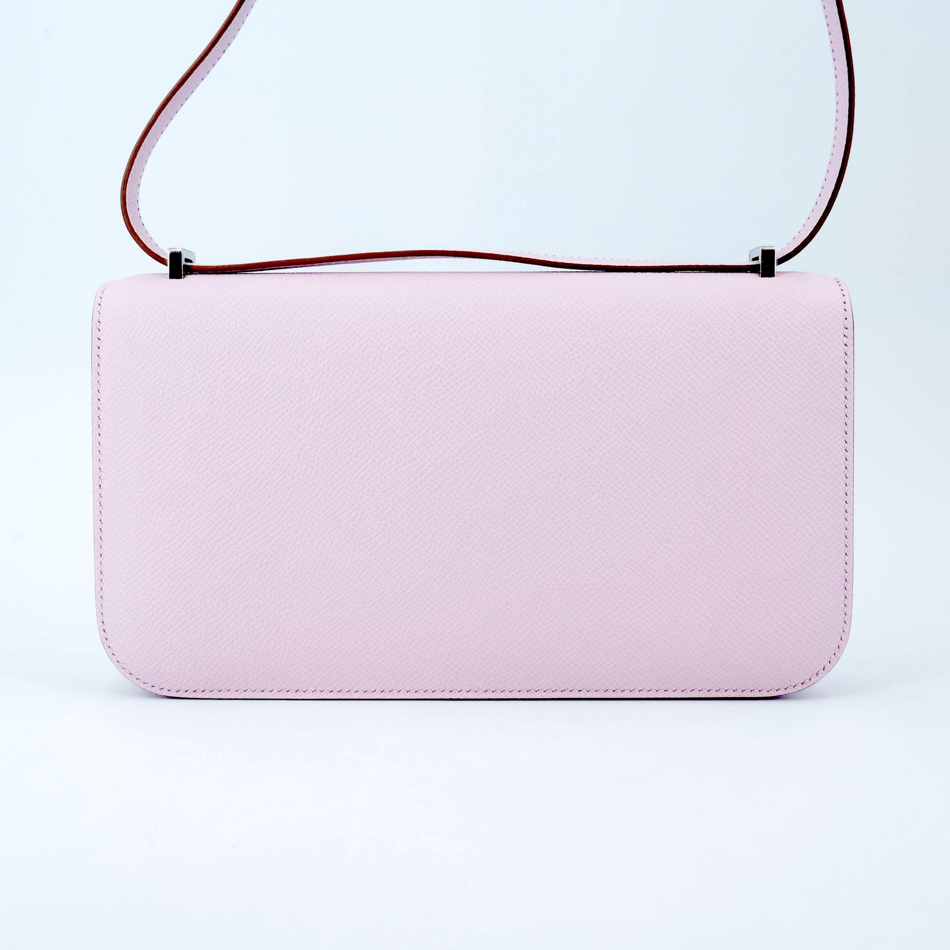Brand New ( Rank N )  HERMÈS  Constance Elan 2024 Mauve Pale (09) Epsom Palladium hardware W (2024) - 2