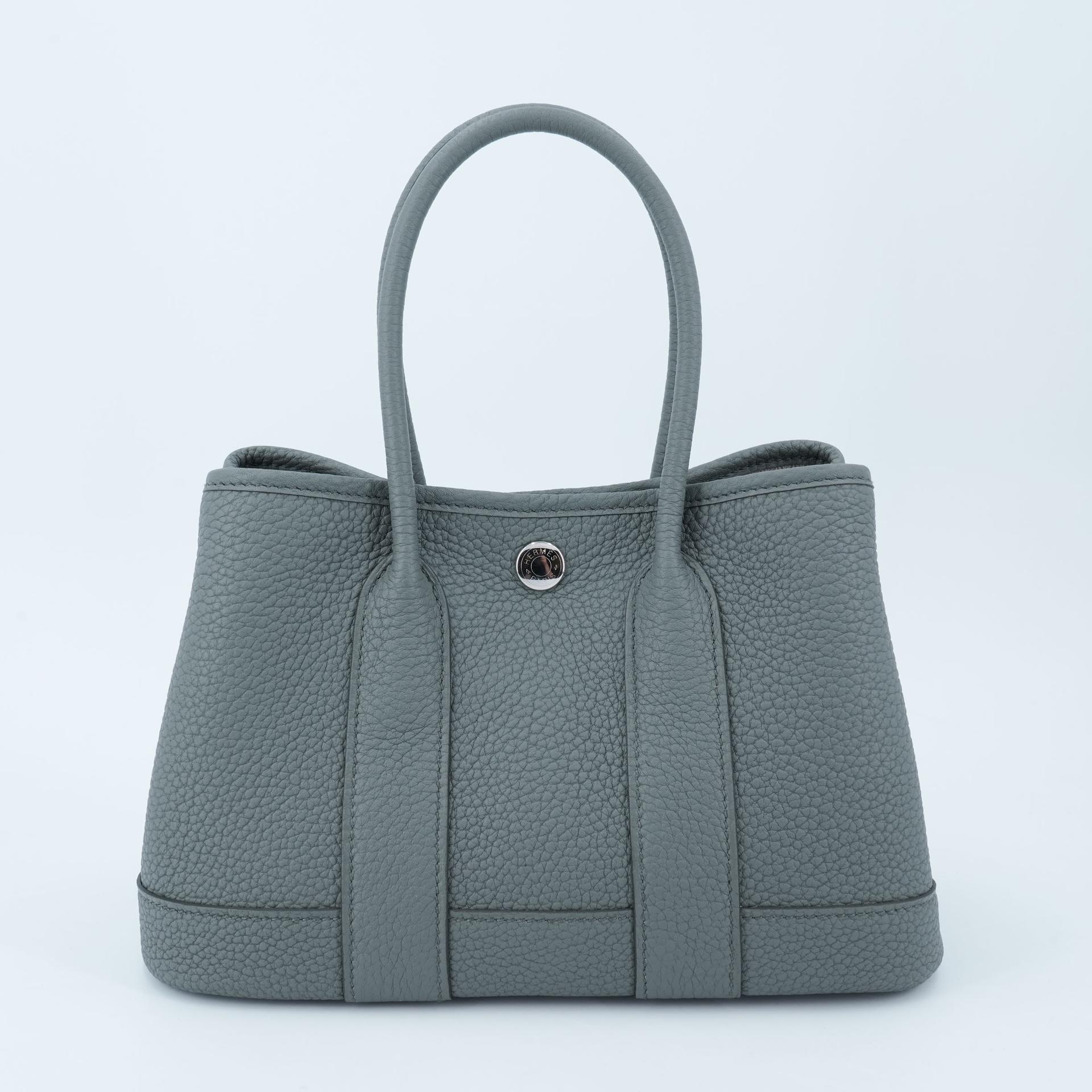 Brand New ( Rank N ) HERMÈS Neo Garden Party 23 Vert Amande (63) Negonda Palladium hardware K (2025) - 2