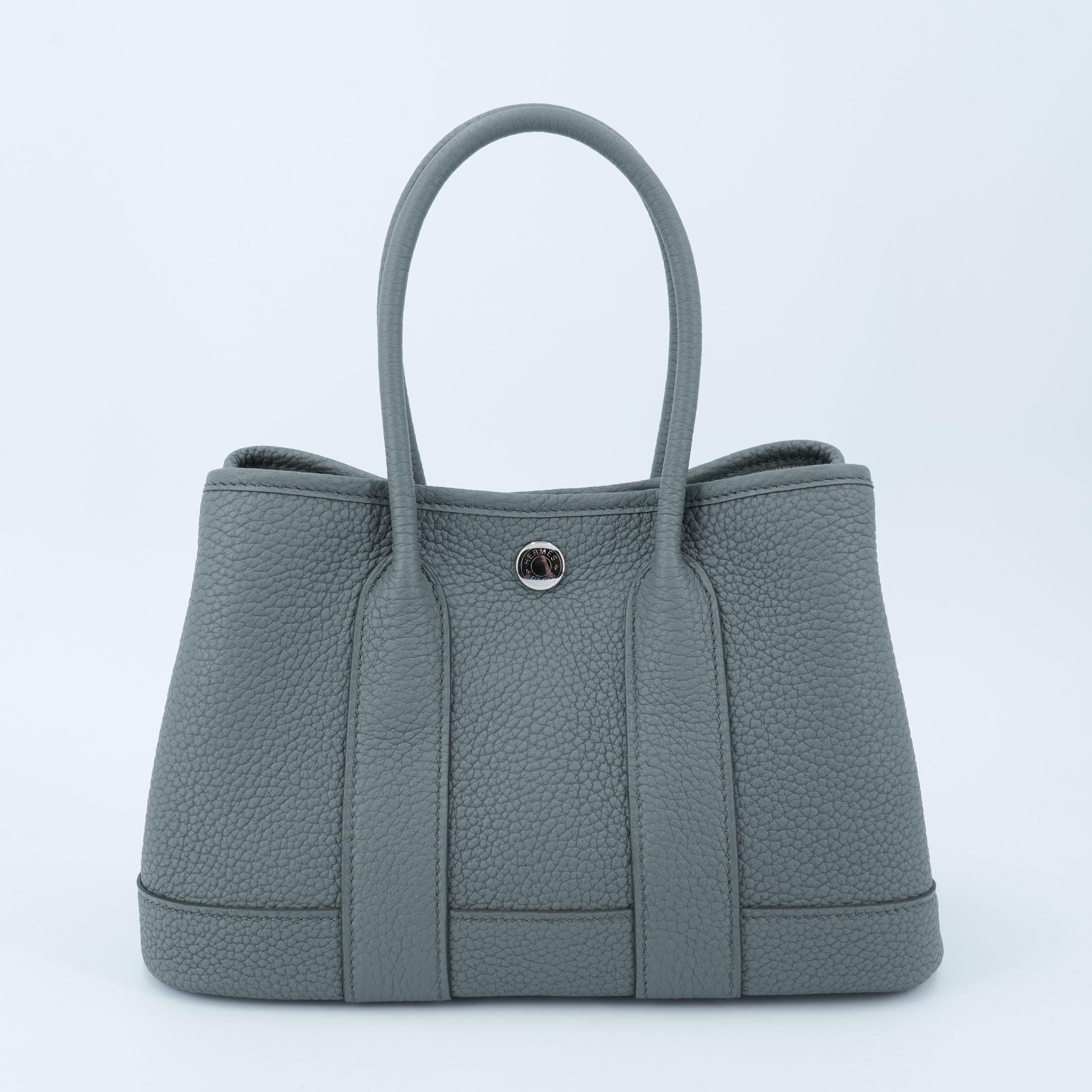 Brand New ( Rank N ) HERMÈS Neo Garden Party 23 Vert Amande (63) Negonda Palladium hardware K (2025) - 2