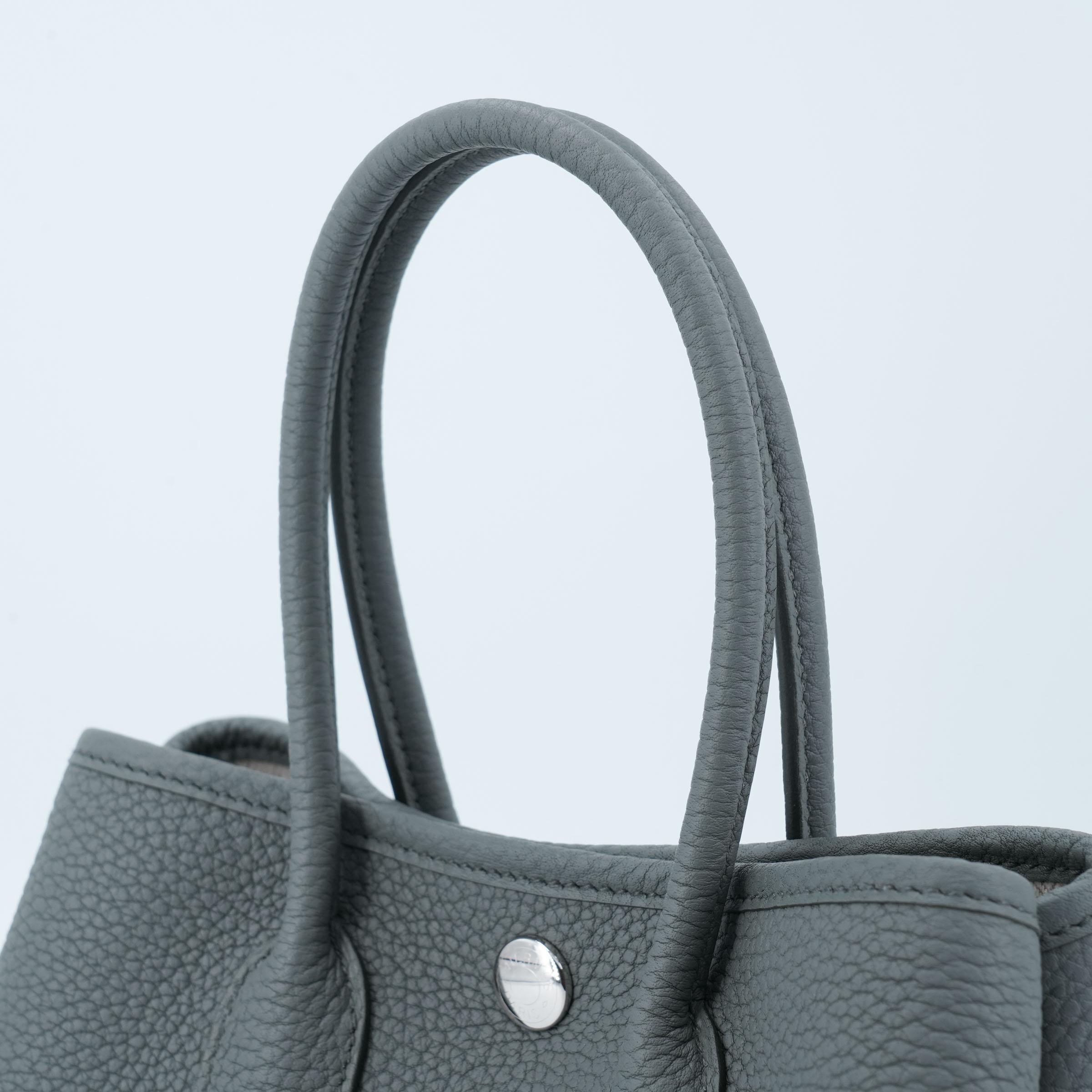 Brand New ( Rank N ) HERMÈS Neo Garden Party 23 Vert Amande (63) Negonda Palladium hardware K (2025) - 3