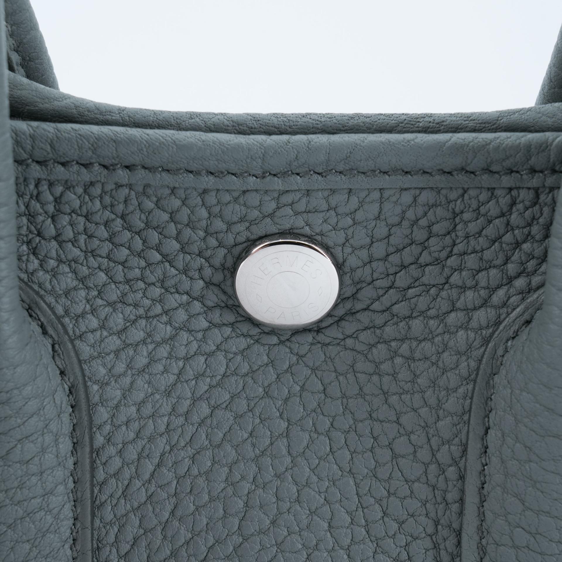 Brand New ( Rank N ) HERMÈS Neo Garden Party 23 Vert Amande (63) Negonda Palladium hardware K (2025) - 9