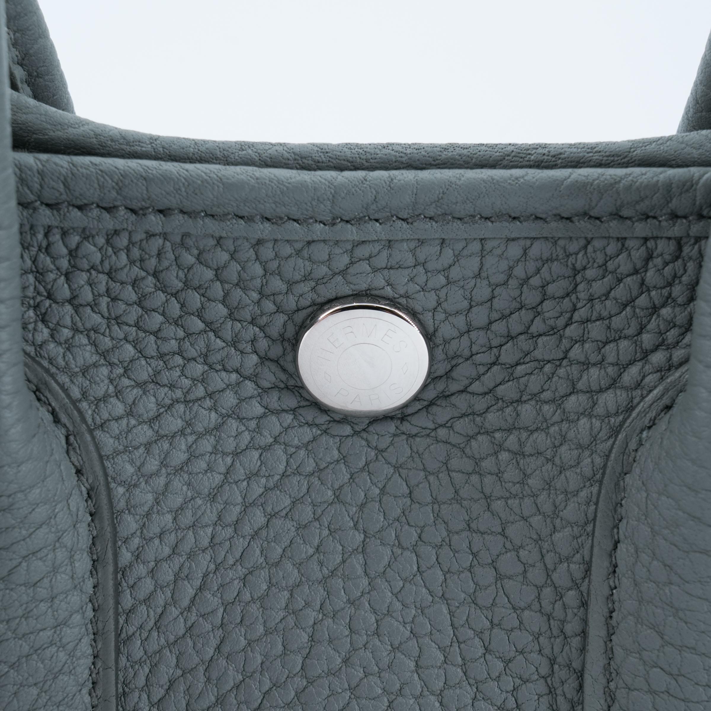 Brand New ( Rank N ) HERMÈS Neo Garden Party 23 Vert Amande (63) Negonda Palladium hardware K (2025) - 9