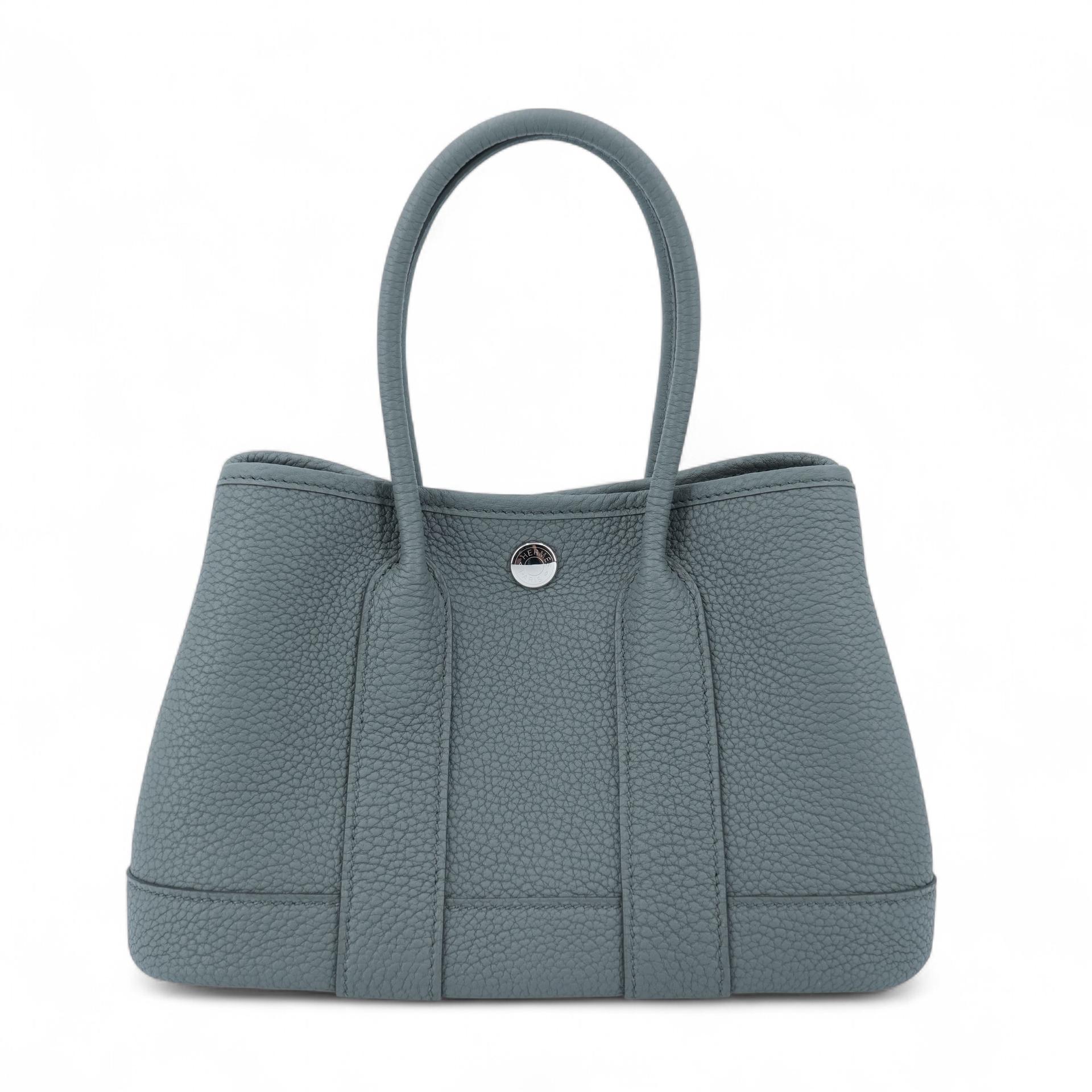 Brand New ( Rank N ) HERMÈS Neo Garden Party 23 Vert Amande (63) Negonda Palladium hardware K (2025) - 1