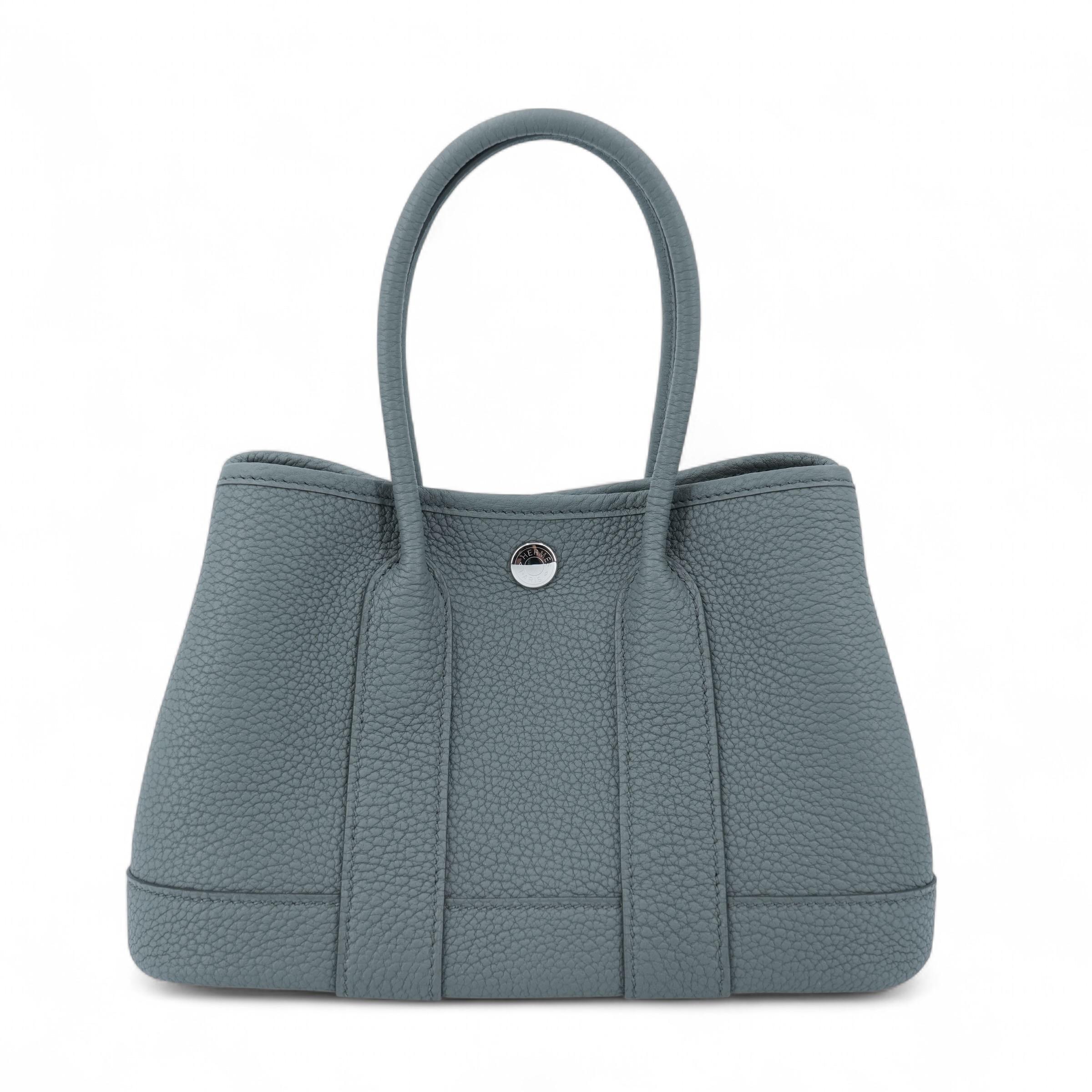 Brand New ( Rank N ) HERMÈS Neo Garden Party 23 Vert Amande (63) Negonda Palladium hardware K (2025) - 1