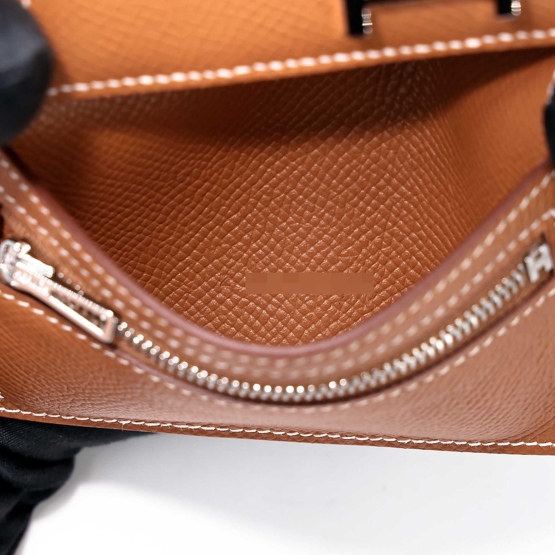 Excellent ( Rank SA ) HERMÈS Bearn Combine Tri-fold Wallet Gold (37) Epsom Palladium hardware Z (2021) - 11