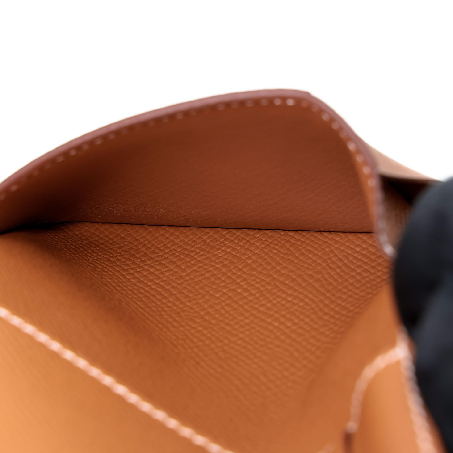 Excellent ( Rank SA ) HERMÈS Bearn Combine Tri-fold Wallet Gold (37) Epsom Palladium hardware Z (2021) - 12