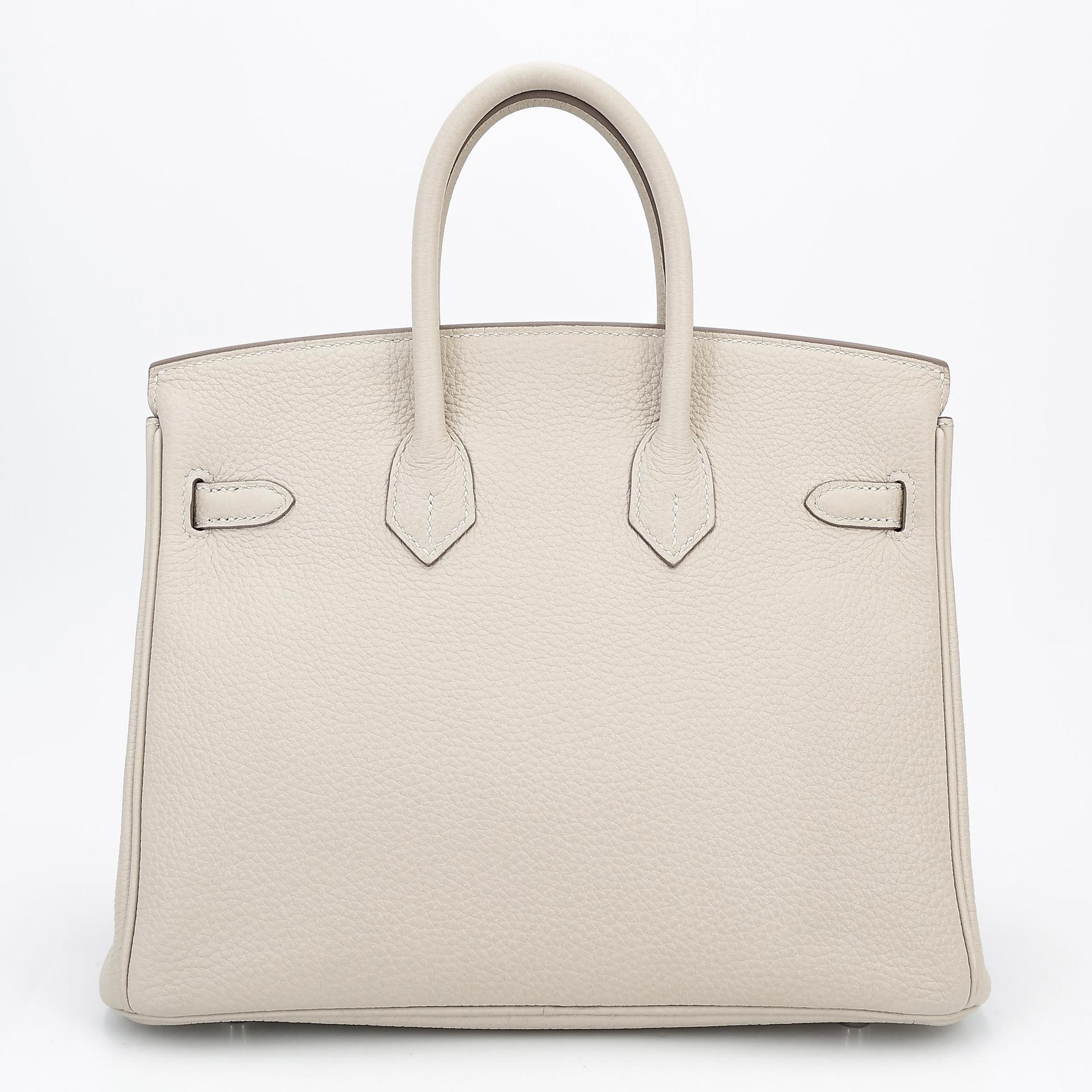 ランク A  HERMÈS エルメス  バーキン25 クレ (10) トゴ シルバー金具 Y刻印 - 2