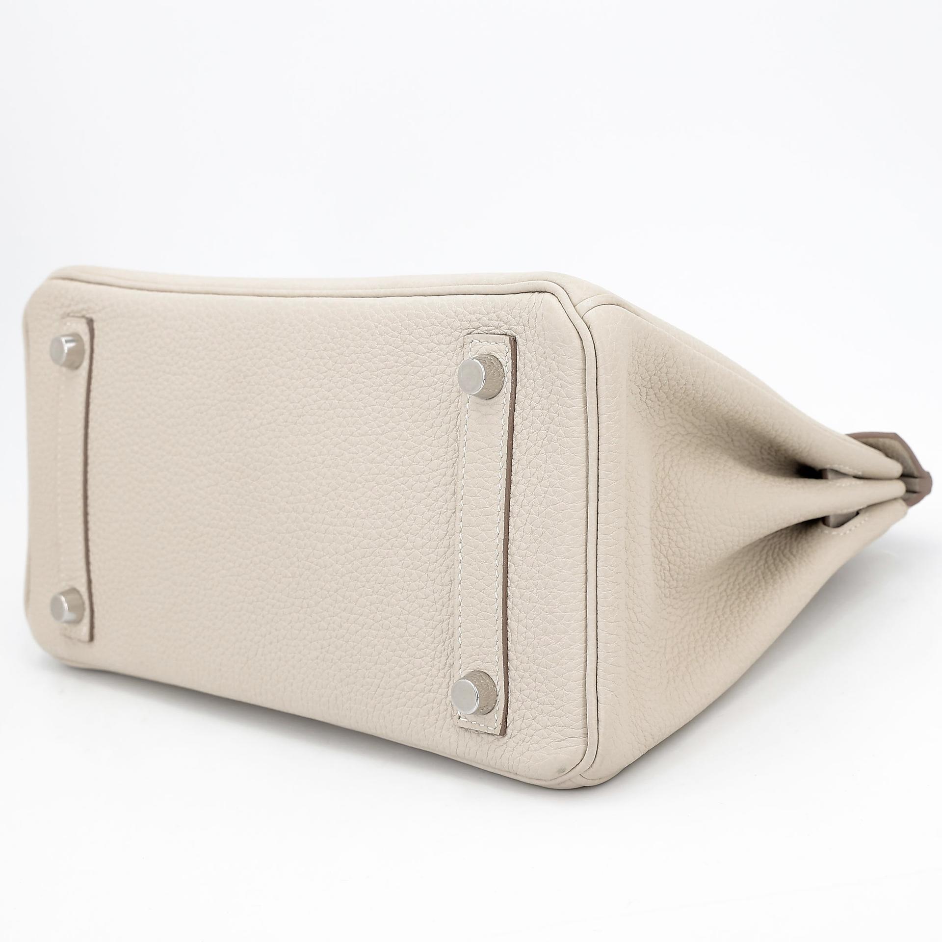 ランク A  HERMÈS エルメス  バーキン25 クレ (10) トゴ シルバー金具 Y刻印 - 8