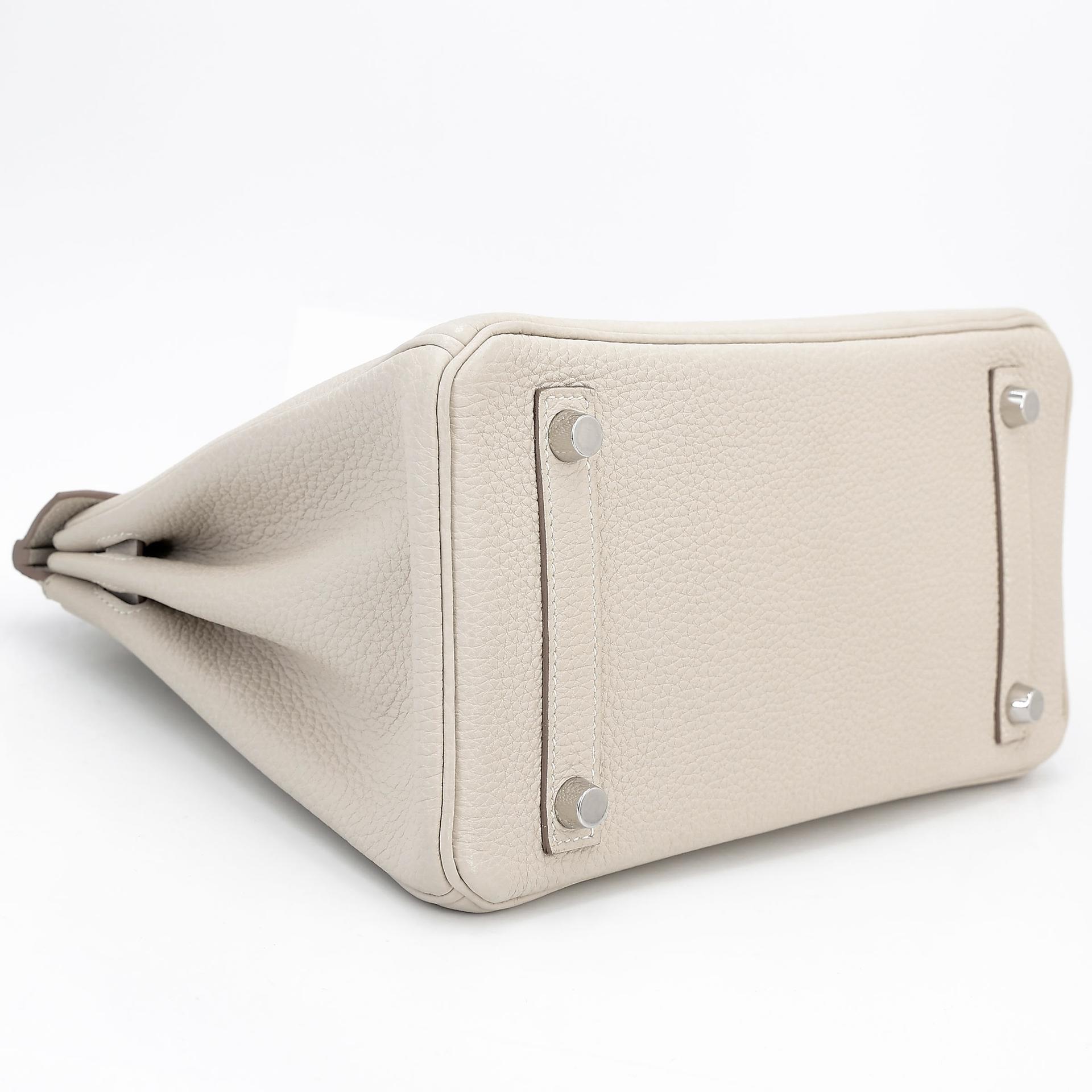 ランク A  HERMÈS エルメス  バーキン25 クレ (10) トゴ シルバー金具 Y刻印 - 9