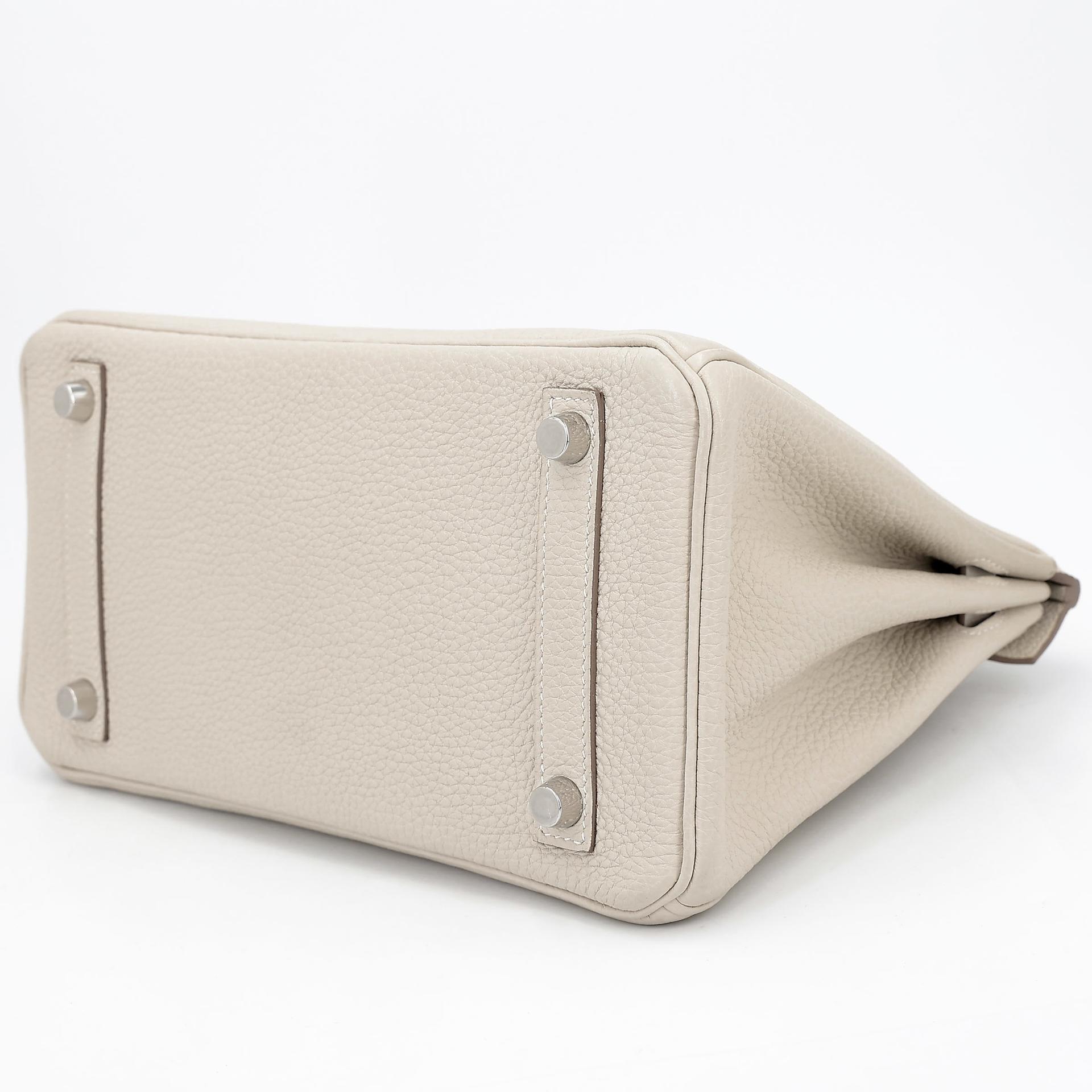 ランク A  HERMÈS エルメス  バーキン25 クレ (10) トゴ シルバー金具 Y刻印 - 10