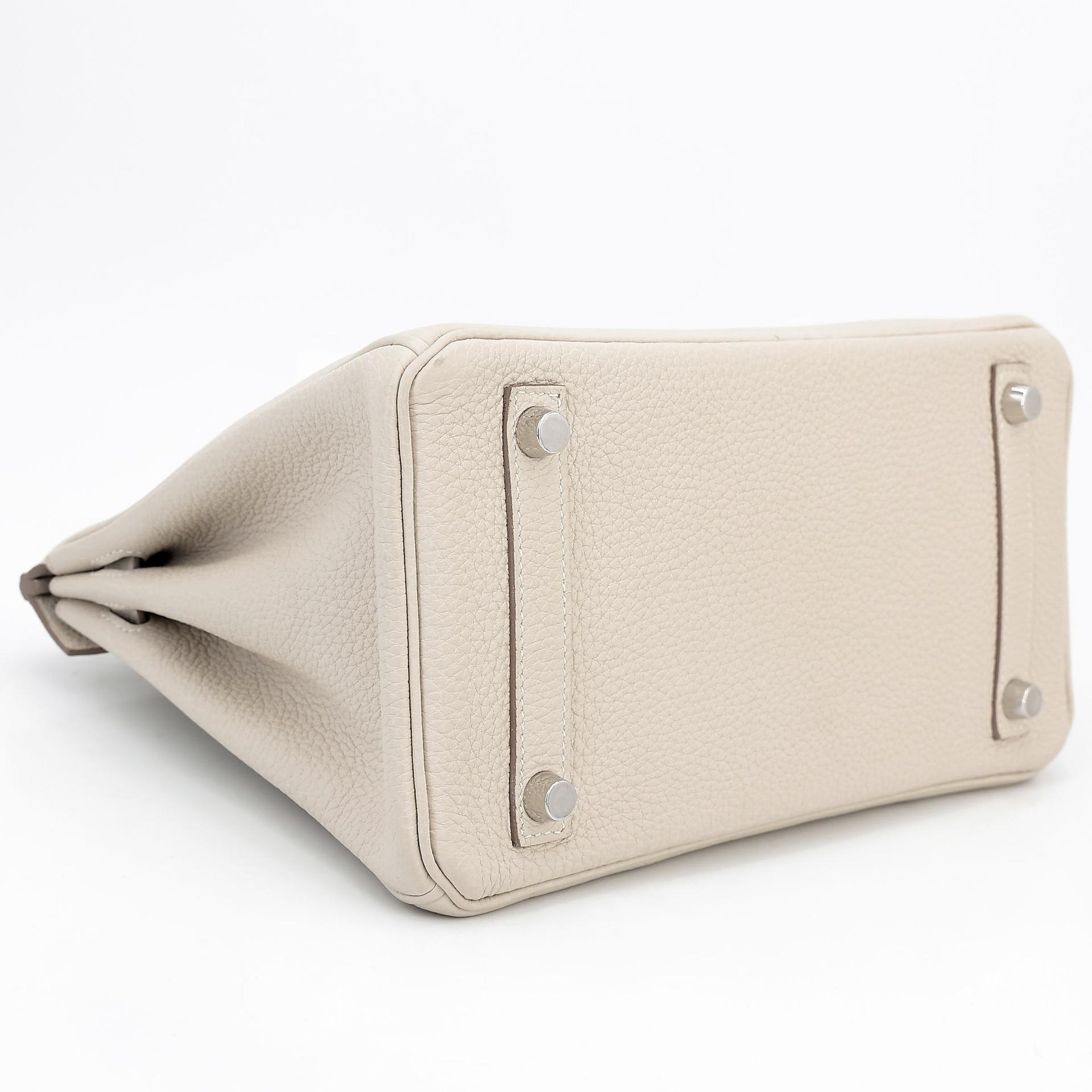 ランク A  HERMÈS エルメス  バーキン25 クレ (10) トゴ シルバー金具 Y刻印 - 11