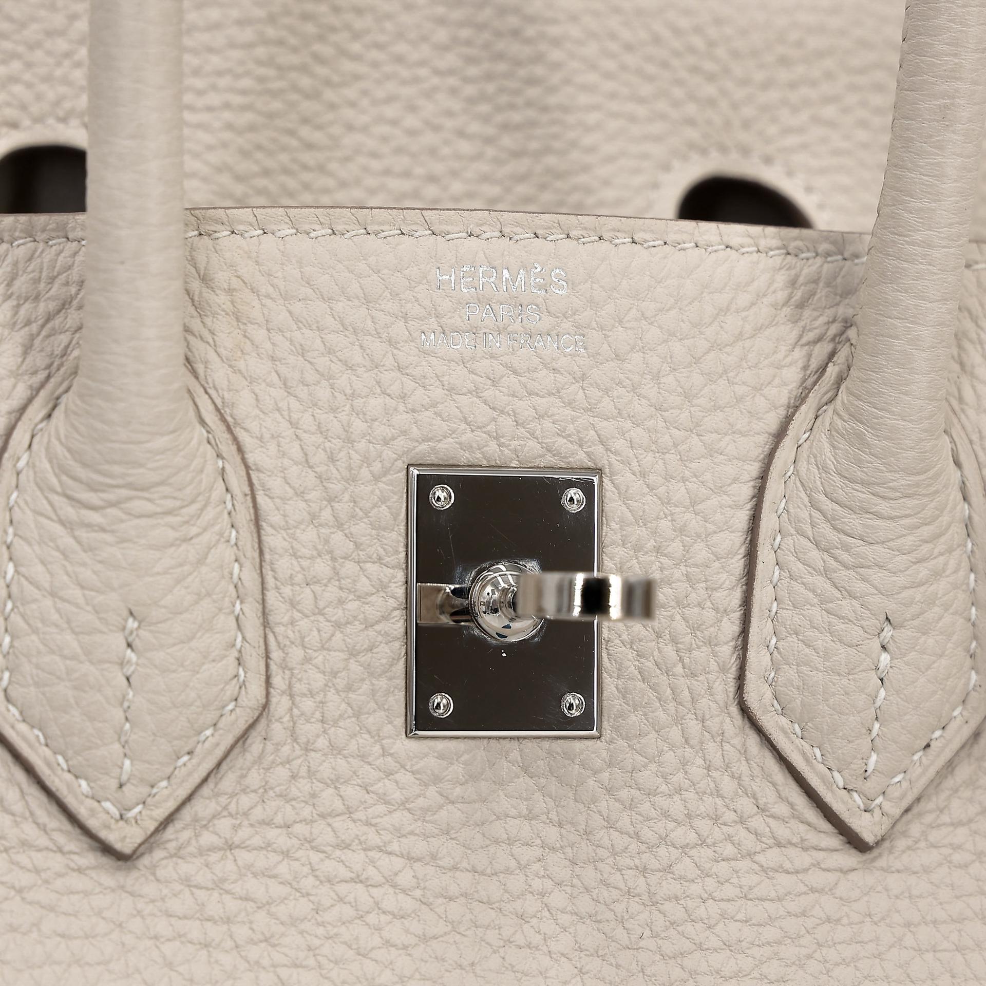 ランク A  HERMÈS エルメス  バーキン25 クレ (10) トゴ シルバー金具 Y刻印 - 20